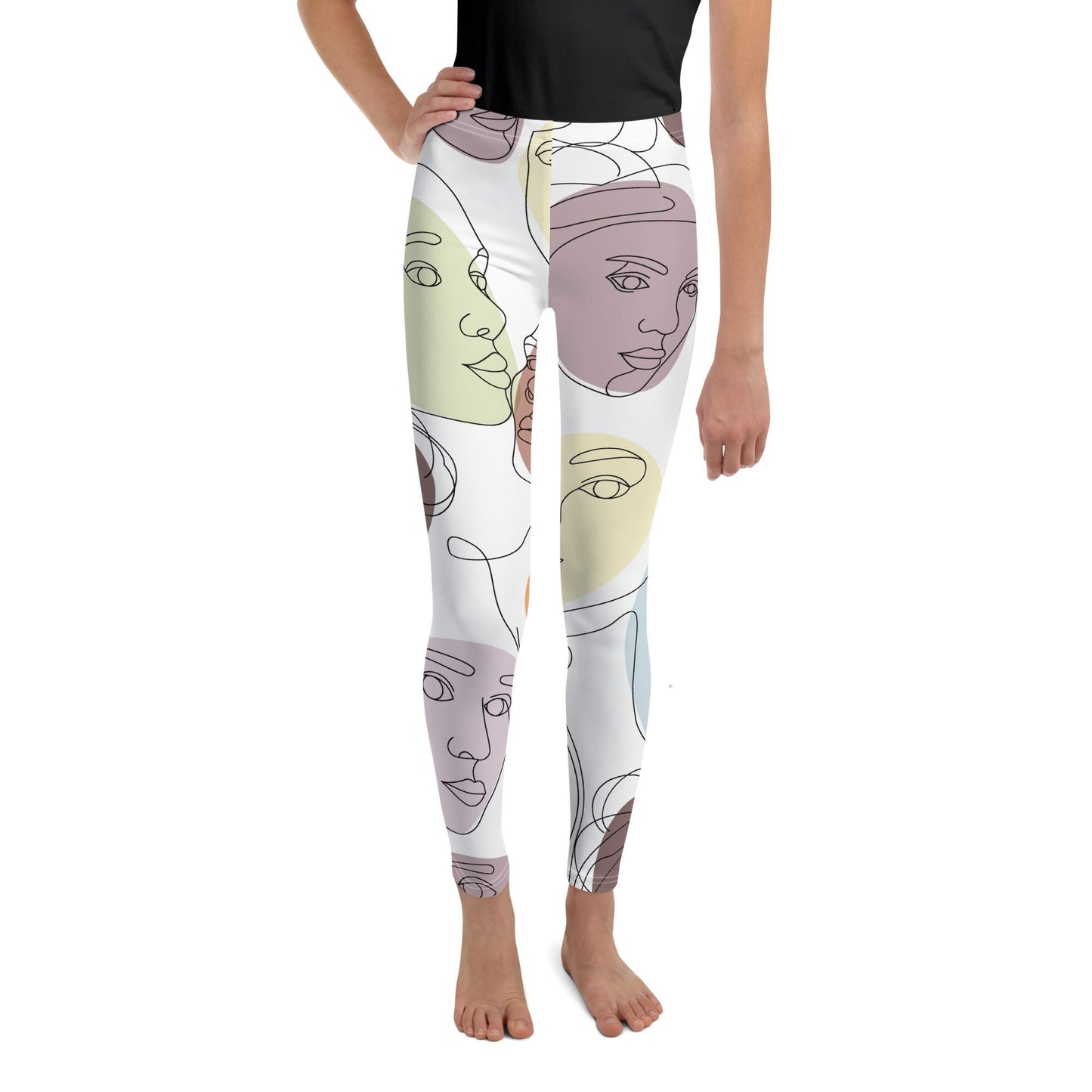 Leggings pour fille ado – pantalon de sport confortable et stretch pour yoga, gym et danse, sport, ballet, école, cadeau - legging