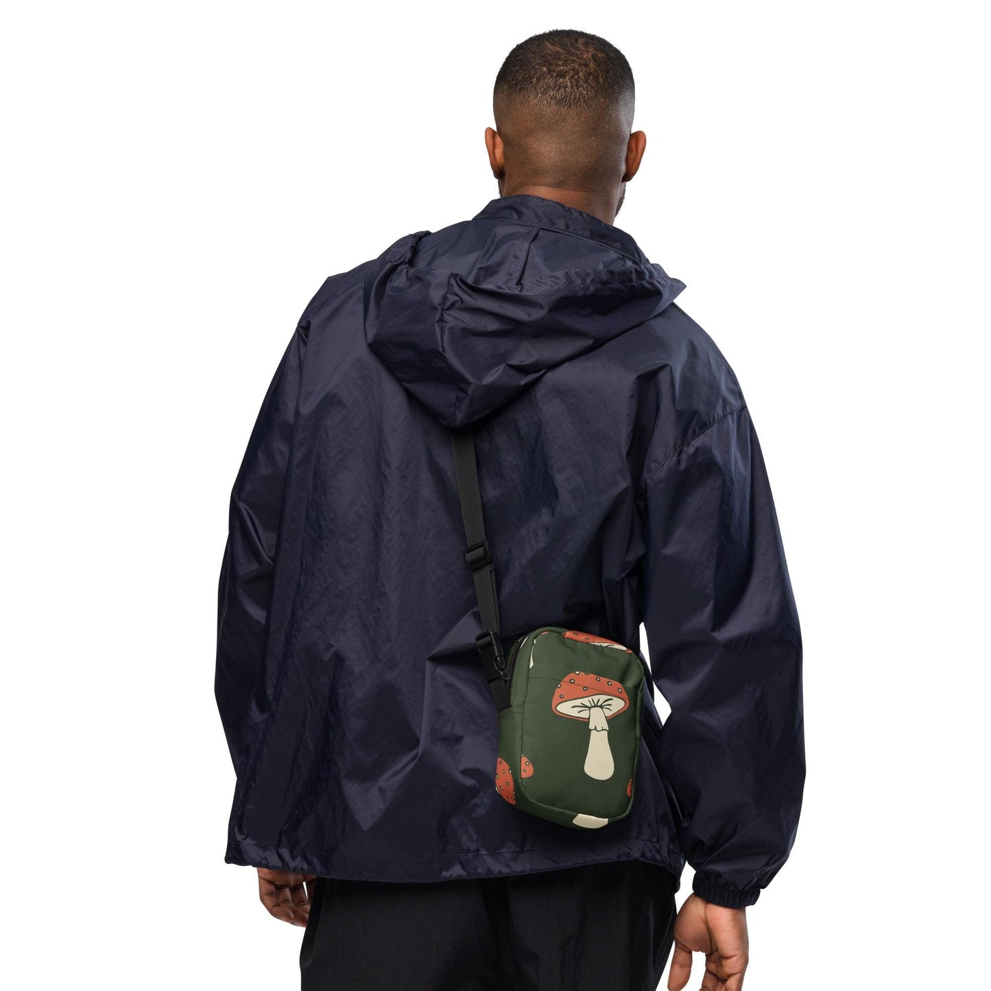 Sacoche Bandoulière Minimaliste - Sac Unisex Personnalisable – Légère, Compacte, Pratique – Quotidien, Voyage Design Minimaliste Champignons