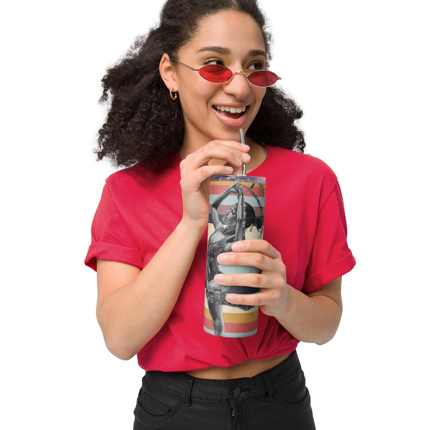 Mug isotherme inox - Design Danseuse Gymnaste - Acier Inoxydable – Mug de Voyage Durable, Étanche Élégant - Boissons Chaudes Froides, cadeau