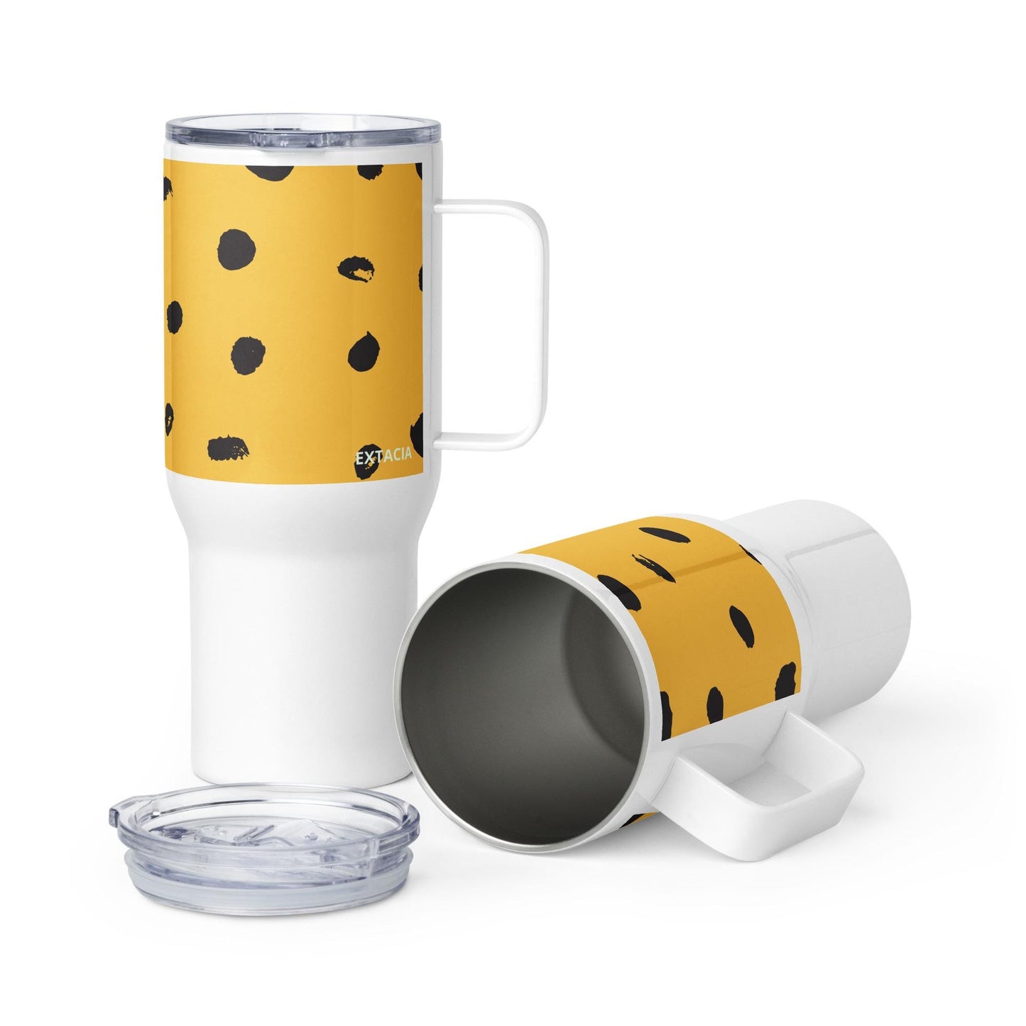 Mug Isotherme Inox - Mug de Voyage Isotherme en Acier Inoxydable avec Anse â Design imprimĂ© animal - THERMOS, gobelet Durable LĂ©ger Ătanche