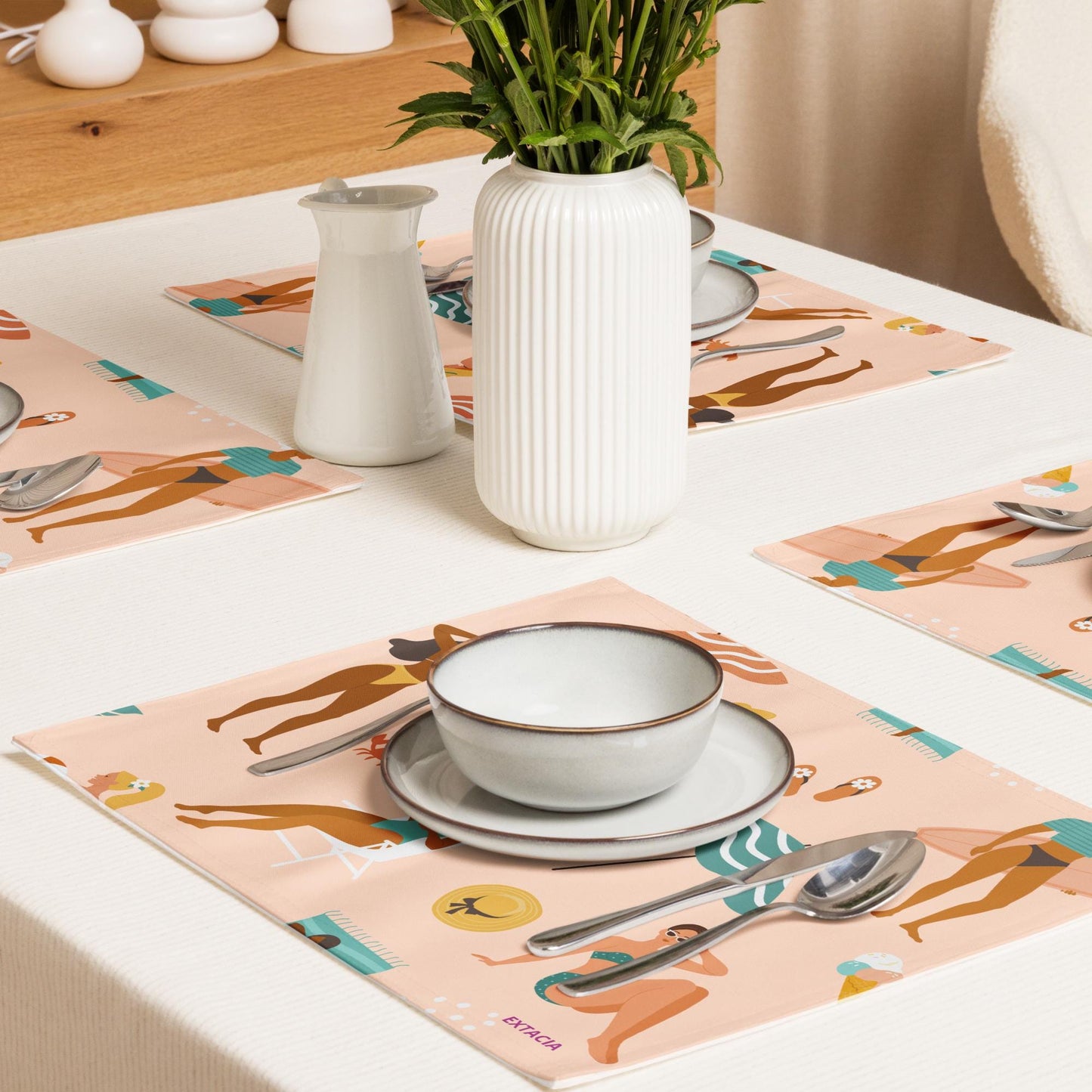Ensemble de 4 Sets de Table – Lot de 4, Design, Élégants et Résistants - Décoration de Table et Protection, art de la table, cuisine moderne
