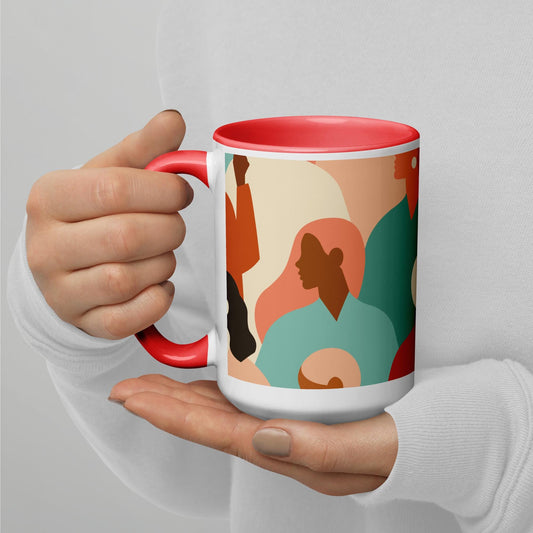 Mug à Intérieur Coloré – Tasse en Céramique Élégante, Idéale pour Café, Thé ou Chocolat Chaud - cuisine, cadeau, Noël, anniversaire, bureau