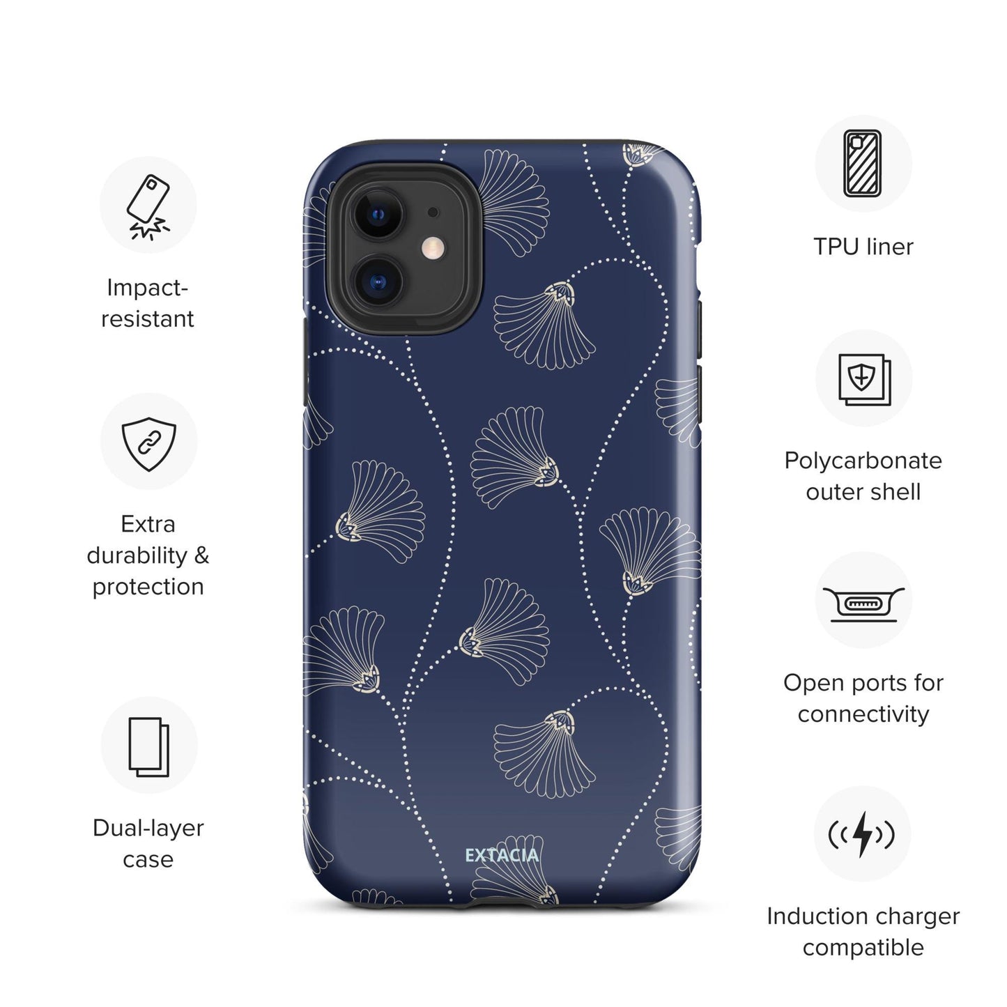 Coque d'iPhone® rigide à Double Couche – Protection Anti-Choc et Élégante, Compatible avec Plusieurs Modèles - cadeau, anniversaire, noël