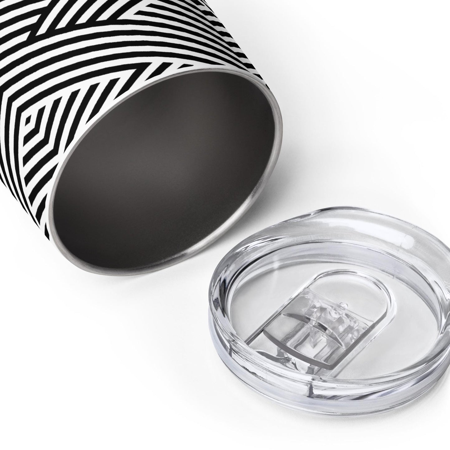 Mug Isotherme Inox - Petit Thermos Isotherme en Acier Inoxydable – Design Graphique - Mug de Voyage, Gobelet à Vin, Café, Thé, Étanche