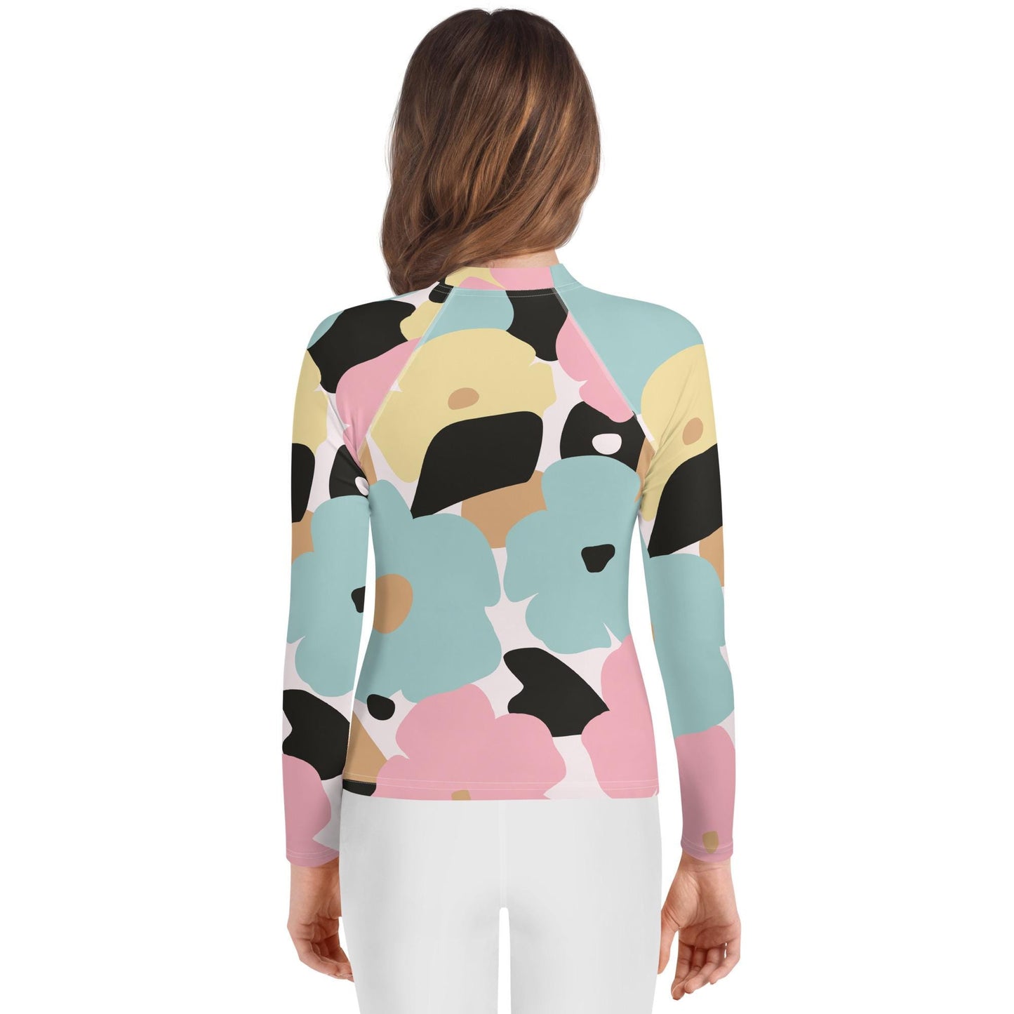 Rash Guard Fille Adolescente – T-Shirt de Compression Anti-UV Ado, Séchage Rapide, cadeau, anniversaire, Sport, Natation et Surf Gymnastique