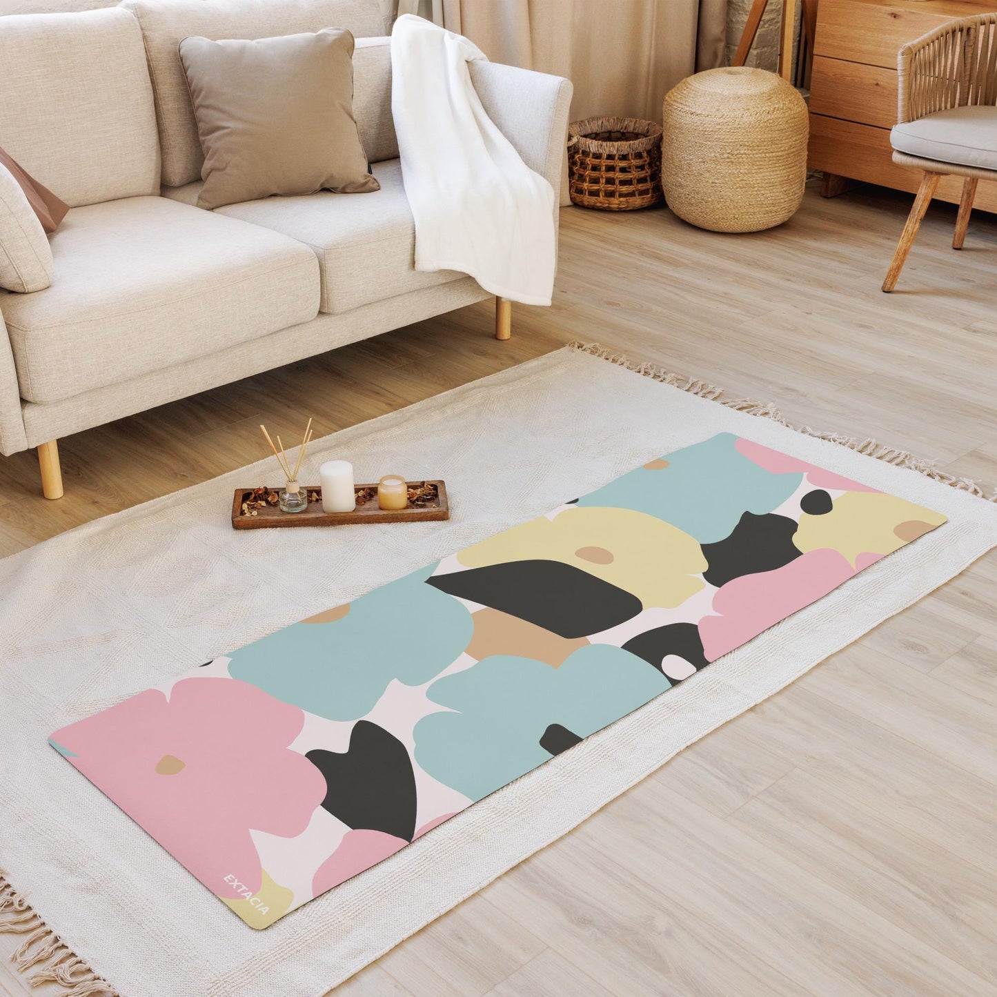 Tapis de sport - Tapis de Yoga - Antidérapant en Microfibre – Léger, Écologique et Durable - Pilates, Fitness, entrainement – cadeau