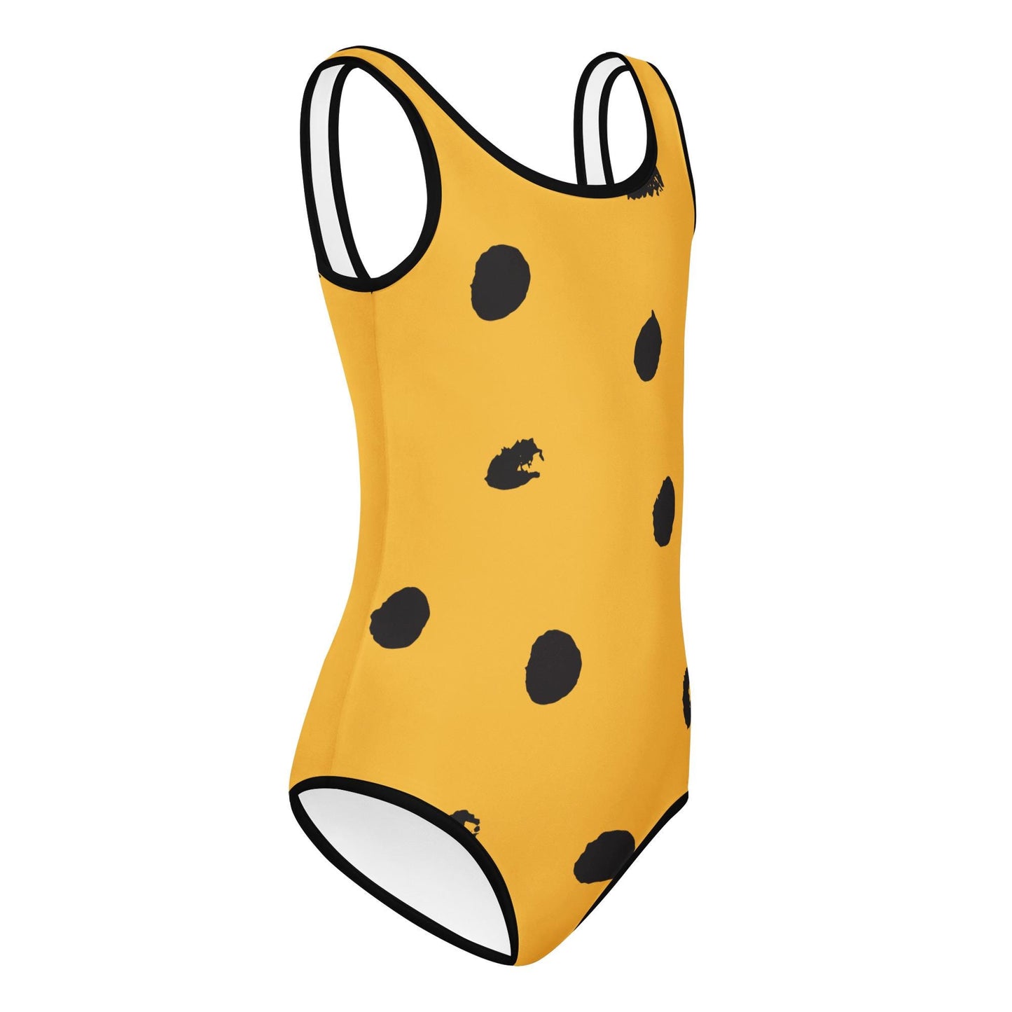 Maillot de bain 1 pièce pour petite fille – Jaune & Noir – Confort, maintien & séchage rapide – Imprimé Animal