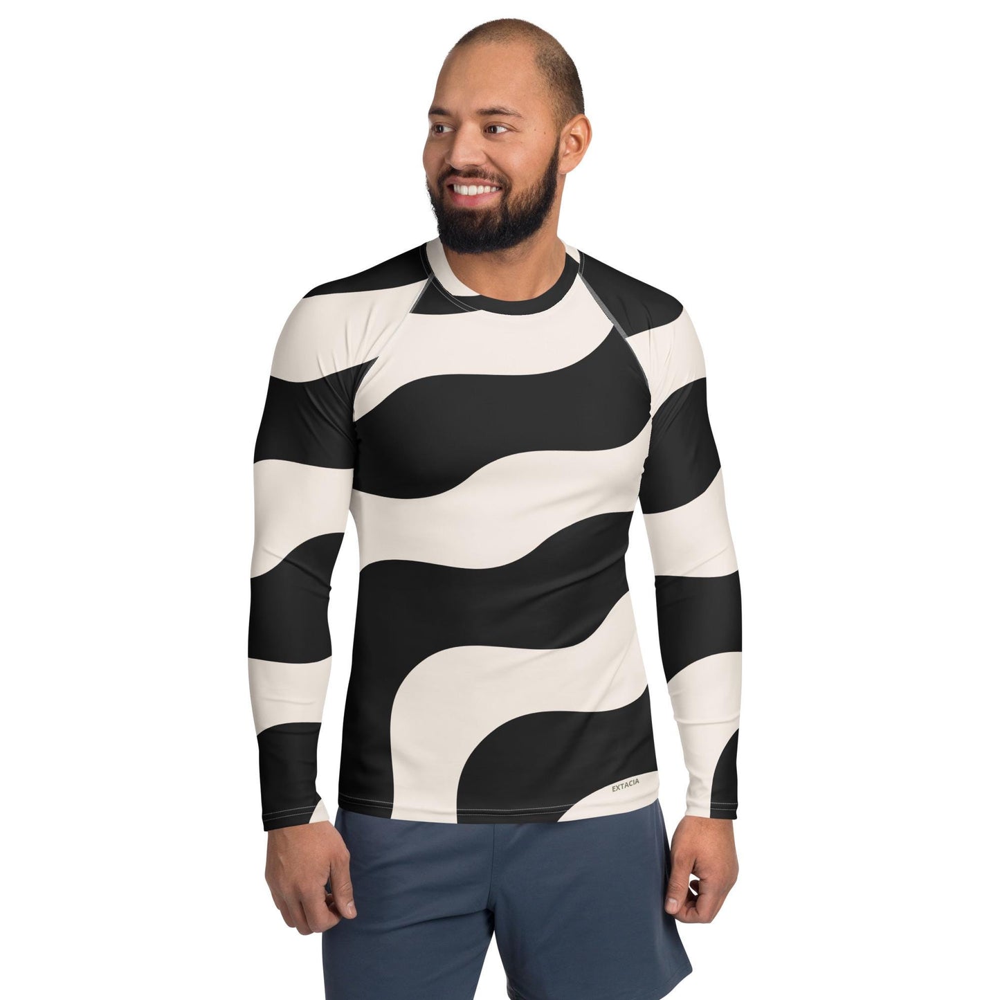 Rash Guard pour Homme en Polyester Recyclé – T-shirt de Compression à manches longues - Durable et écoresponsable, Anti-UV, Séchage Rapide