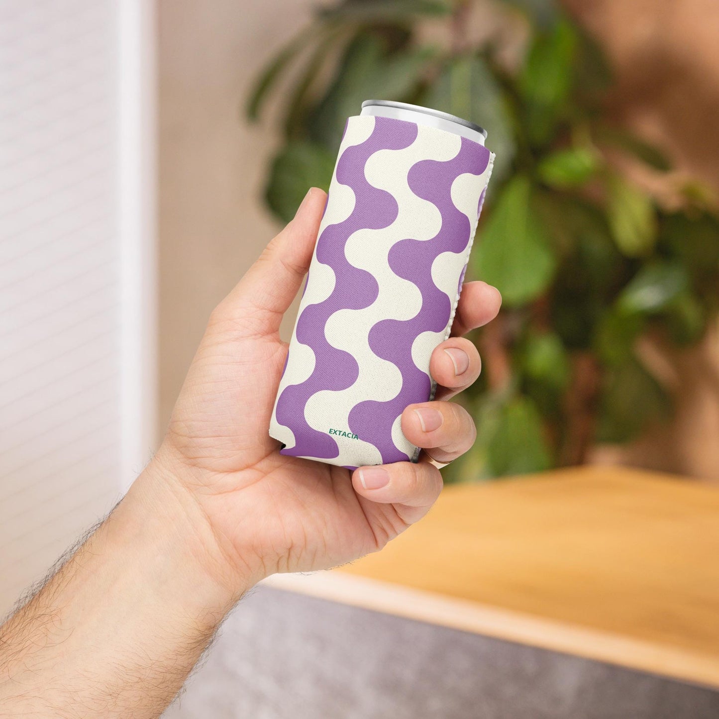 Housse isotherme manchon refroidisseur – Blanc & Violet – protection anti-condensation – Graphique