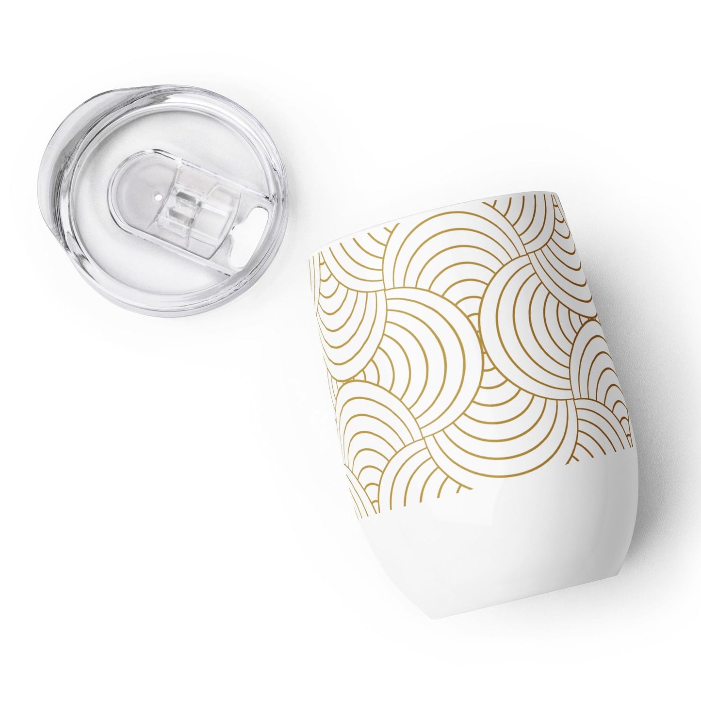 Mug Isotherme Inox - Petit Thermos Isotherme en Acier Inoxydable – Design Graphique - Mug de Voyage, Gobelet à Vin, Café, Thé, Étanche