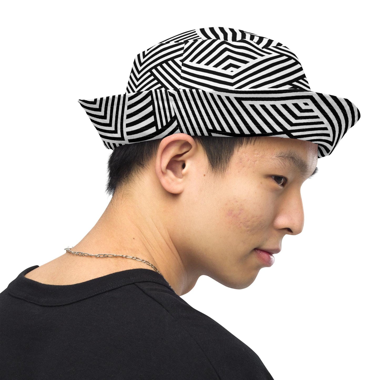 Bob Réversible Unisexe – Chapeau Minimaliste - Stylé léger, accessoire mode d’été pour adultes, Streetwear, cadeau - Design Graphique
