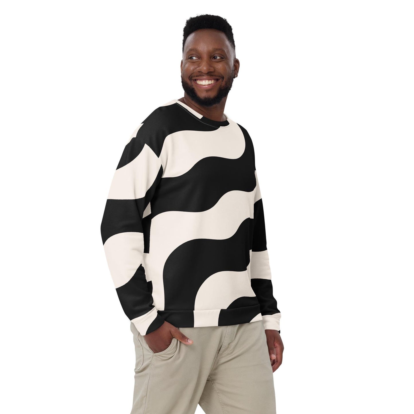 Sweat-Shirt à Col Rond pour Homme en Polyester Recyclé - coupe décontractée écoresponsable, style streetwear, urbain, casual - cadeau
