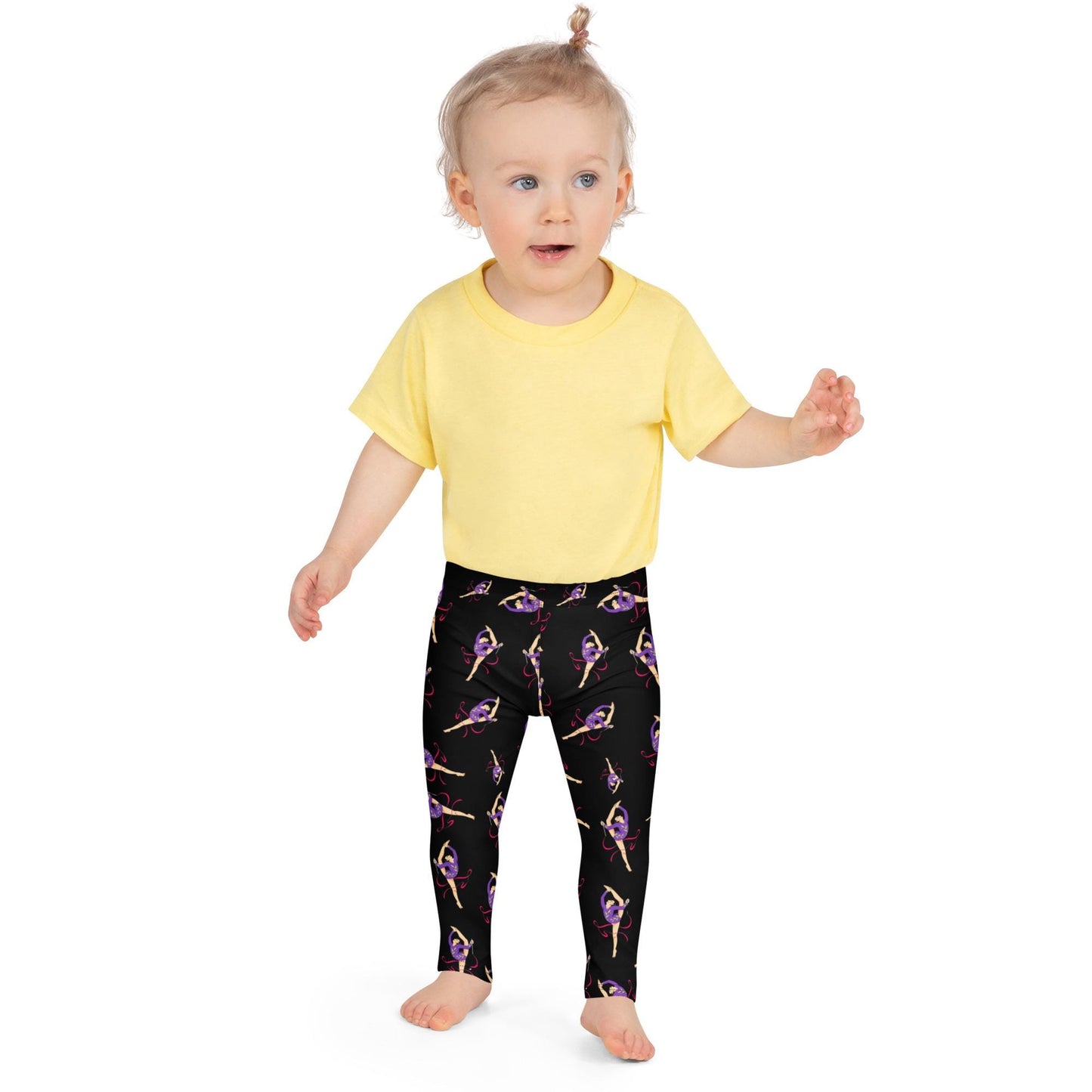 Leggings Bébé et Petite Fille - Confortable, Doux et Extensible - quotidien, sport, urbain, école, cadeau – Design Danseuse Gymnaste