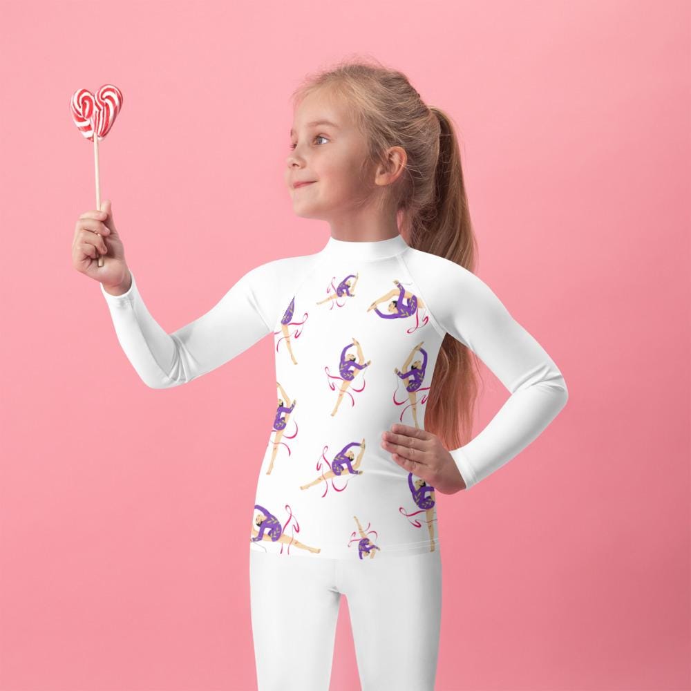Rash Guard – T-Shirt de Compression pour Bébé et Petite Fille, Séchage Rapide et Protection UV - Natation, nage, Sport, Surf, gymnastique