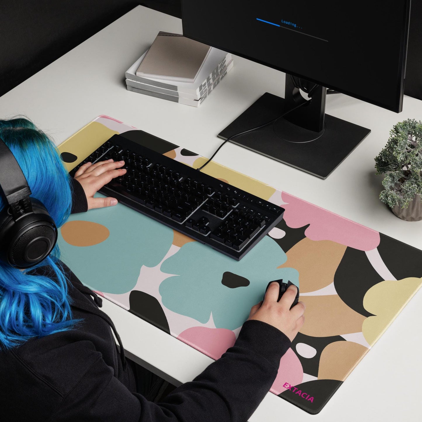 Tapis de Souris Gaming XXL - design minimaliste - surface lisse, base antidérapante, grand format, confortable, durable - Accessoire bureau