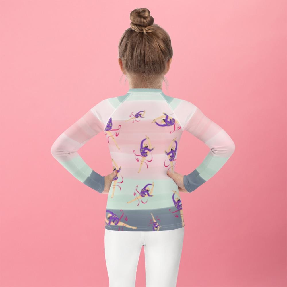 Rash Guard – T-Shirt de Compression pour Bébé et Petite Fille, Séchage Rapide et Protection UV - Natation, nage, Sport, Surf, gymnastique