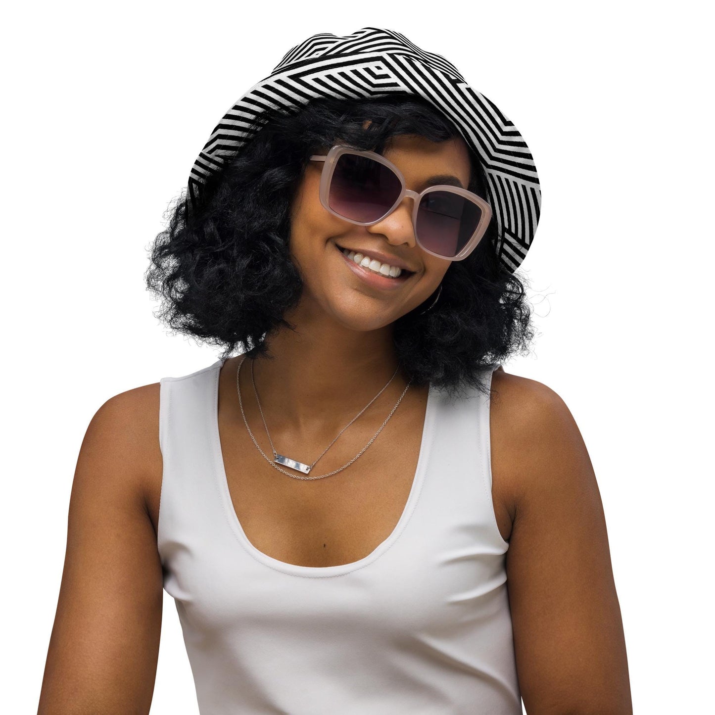 Bob Réversible Unisexe – Chapeau Minimaliste - Stylé léger, accessoire mode d’été pour adultes, Streetwear, cadeau - Design Graphique