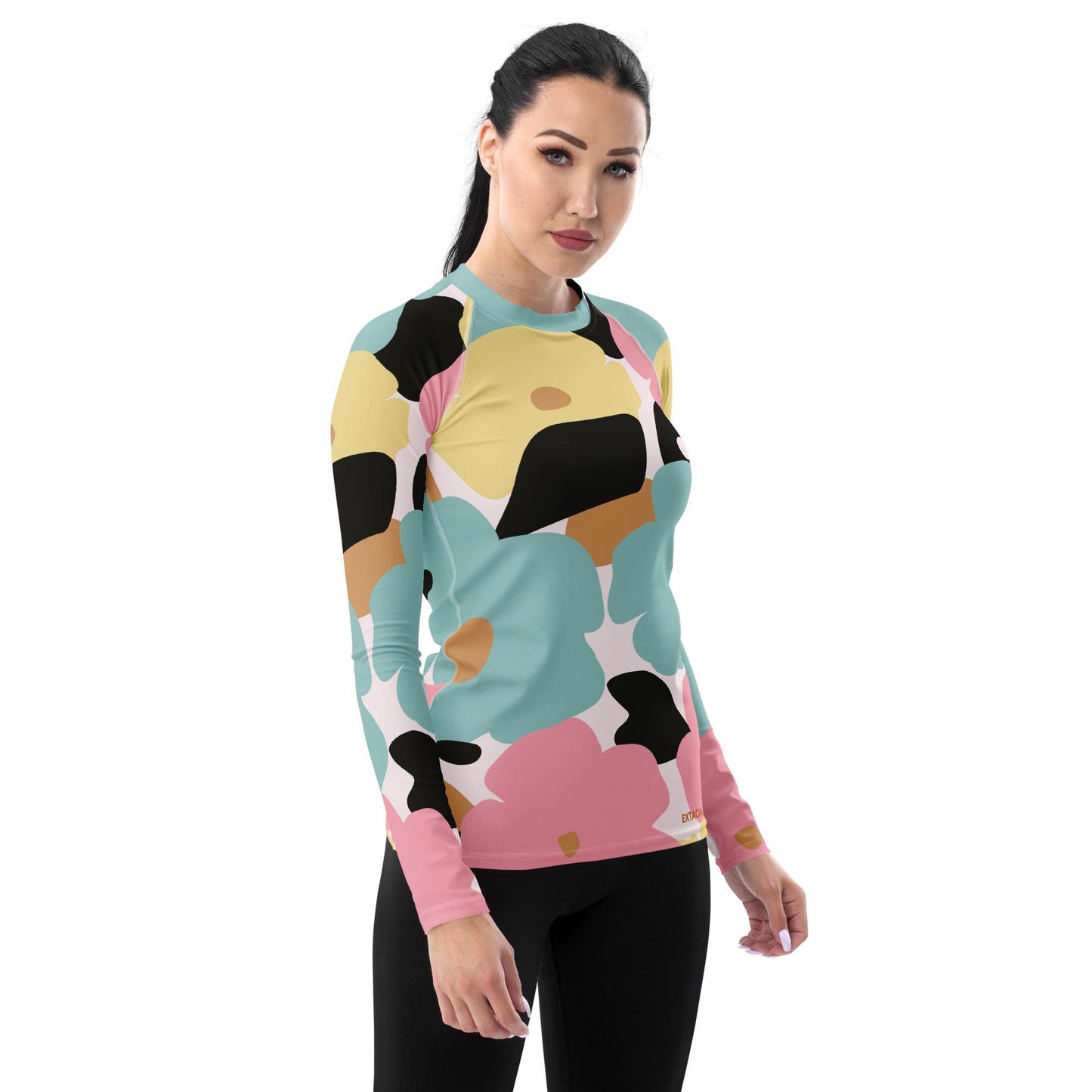 Rash guard pour femme – Fleuri, Pastel – Anti-UV*, séchage rapide, respirant – Minimaliste