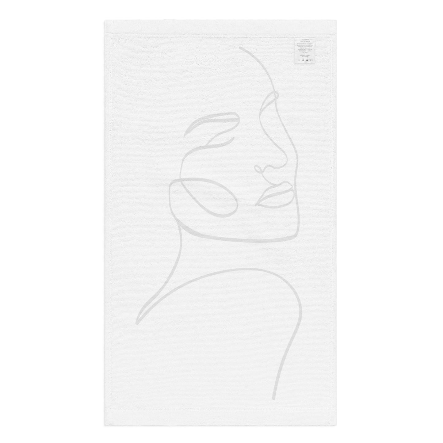 Essuie main en coton – Tissu doux, Absorbant, Personnalisable – Cuisine, Salle de bain, Cadeau Unique - Design Minimaliste Calligraphie