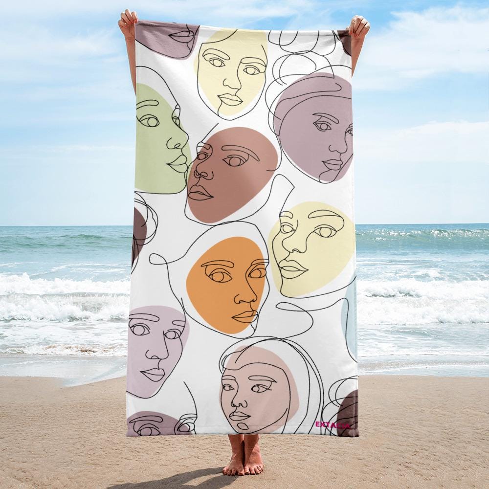 Serviette de Bain en Coton – Serviette de plage - Douce, Absorbante et Compacte - Voyage, Sport, Piscine surf - cadeau, anniversaire, noël