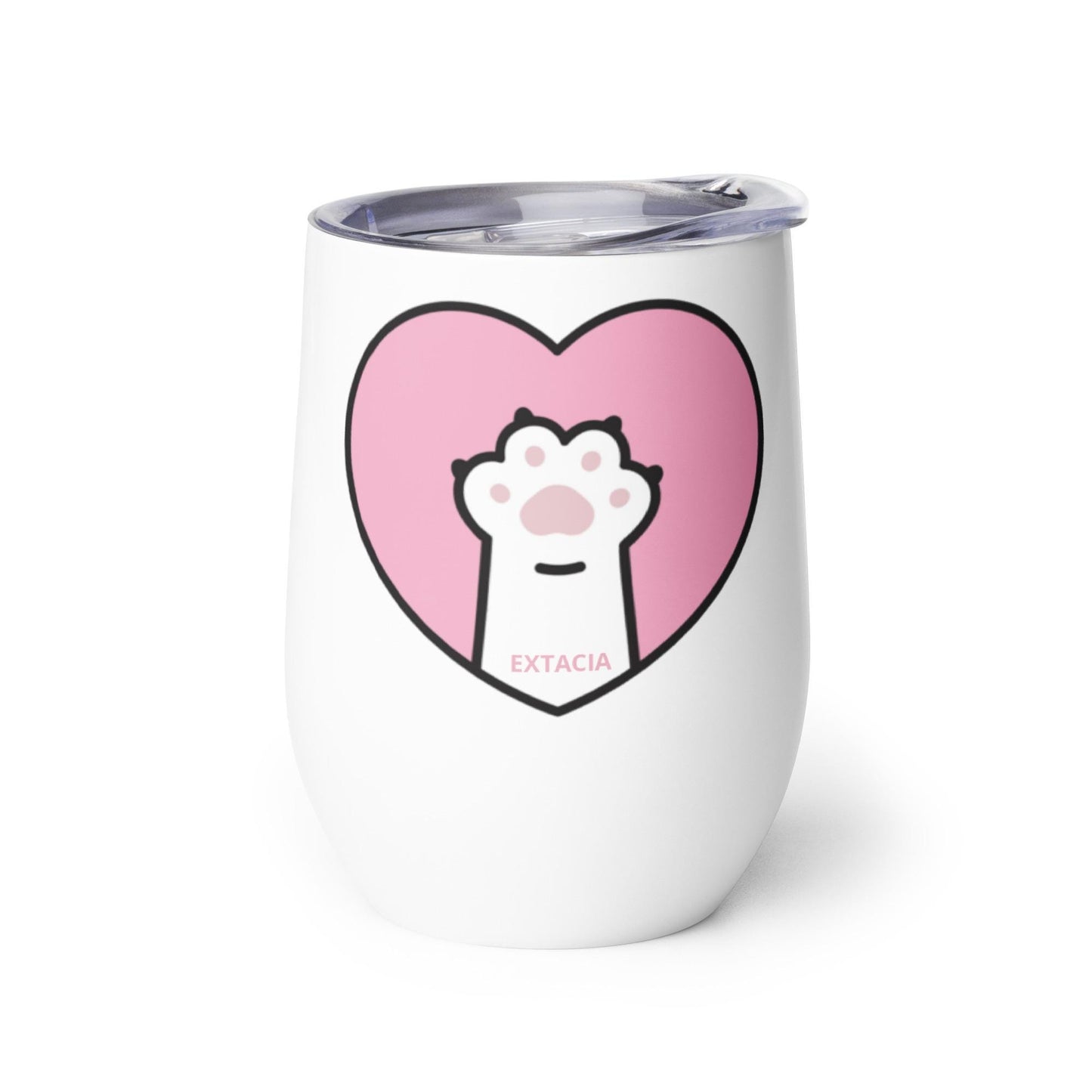 Mug Isotherme Inox - Petit Thermos Isotherme en Acier Inoxydable – Design Patte de Chat - Mug de Voyage, Gobelet à Vin, Café, Thé, Étanche