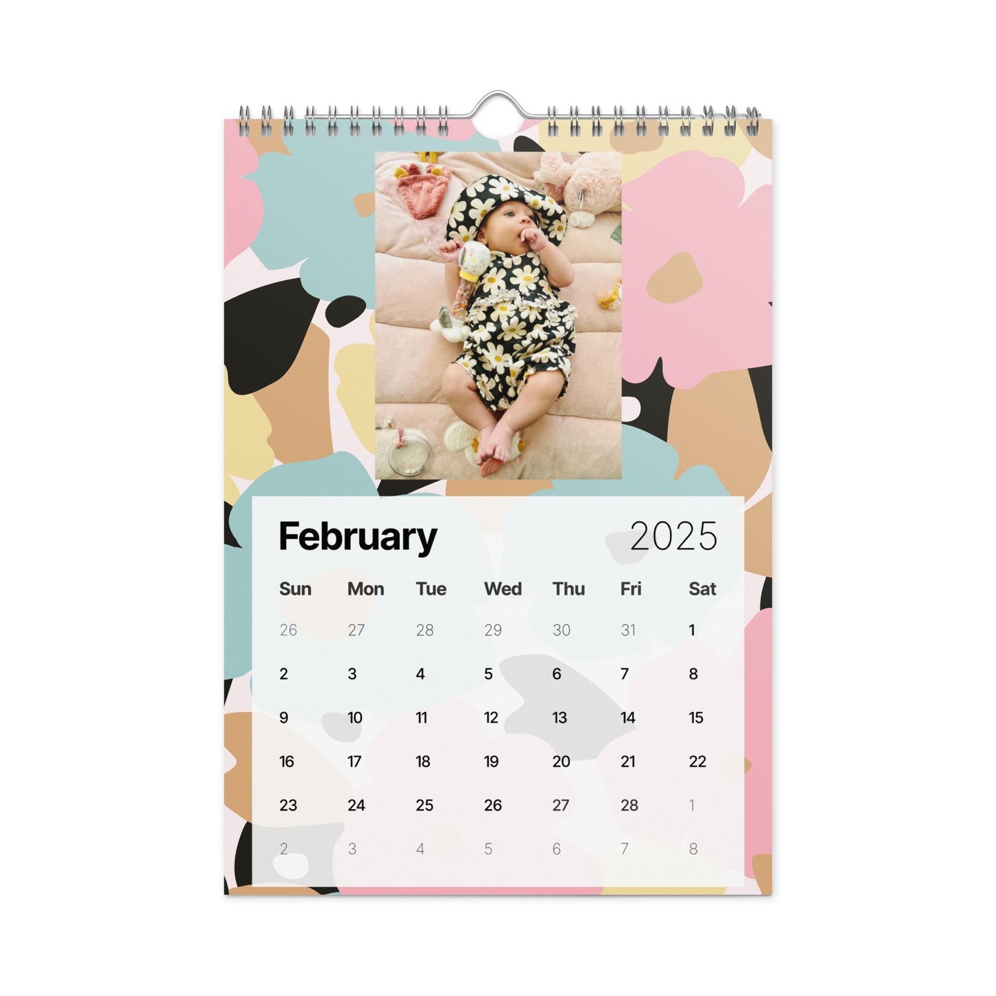 Calendrier Mural Personnalisable – imprimé simple et/ou personnalisé - cadeau romantique, anniversaire, famille, fête des mères, pères