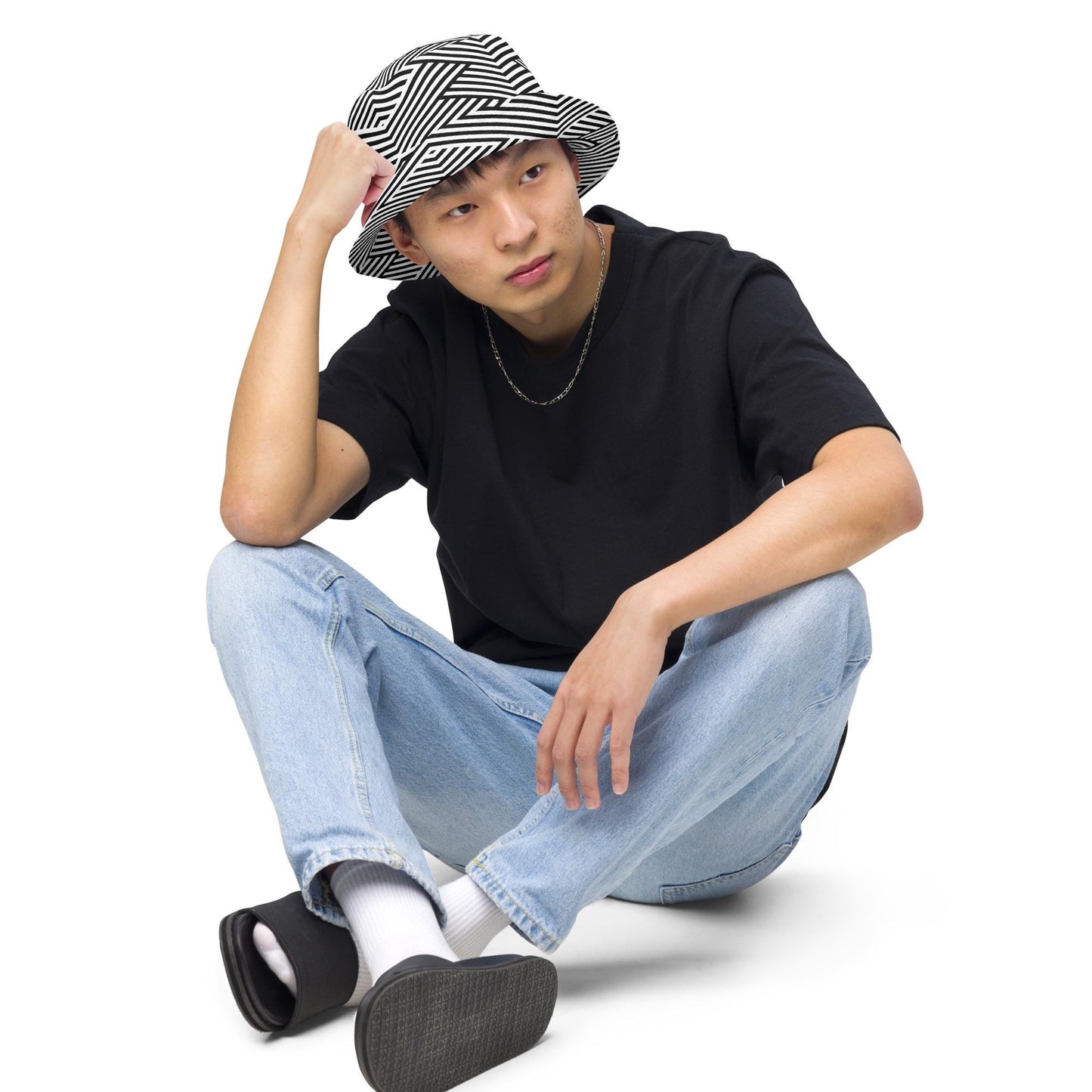 Bob Réversible Unisexe – Chapeau Minimaliste - Stylé léger, accessoire mode d’été pour adultes, Streetwear, cadeau - Design Graphique
