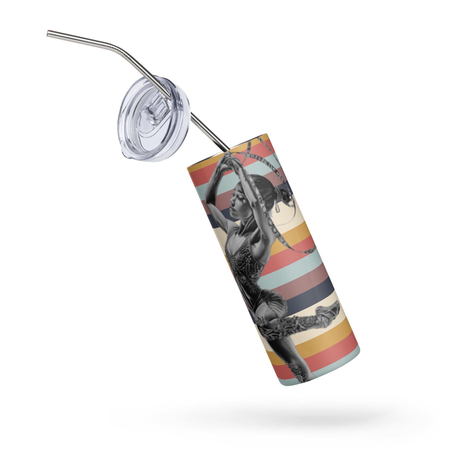 Mug isotherme inox - Design Danseuse Gymnaste - Acier Inoxydable – Mug de Voyage Durable, Étanche Élégant - Boissons Chaudes Froides, cadeau