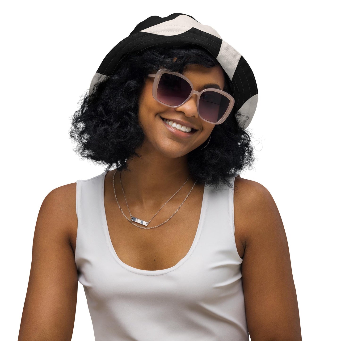 Bob Réversible Unisexe – Chapeau Minimaliste - Stylé léger, accessoire mode d’été pour adultes, Streetwear, cadeau - Design Graphique
