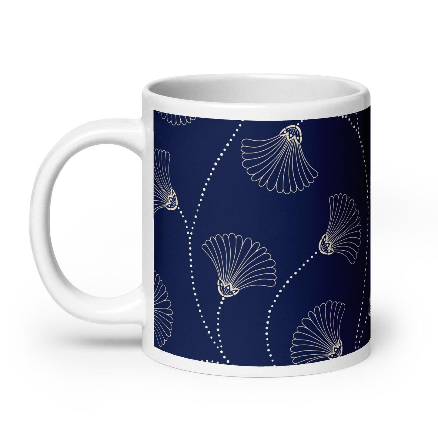 Mug en Céramique – 11, 15 et 20 oz - Tasse Élégante - Design Florale - Personnalisable - cadeau, bureau, déco cuisine, anniversaire, Noël