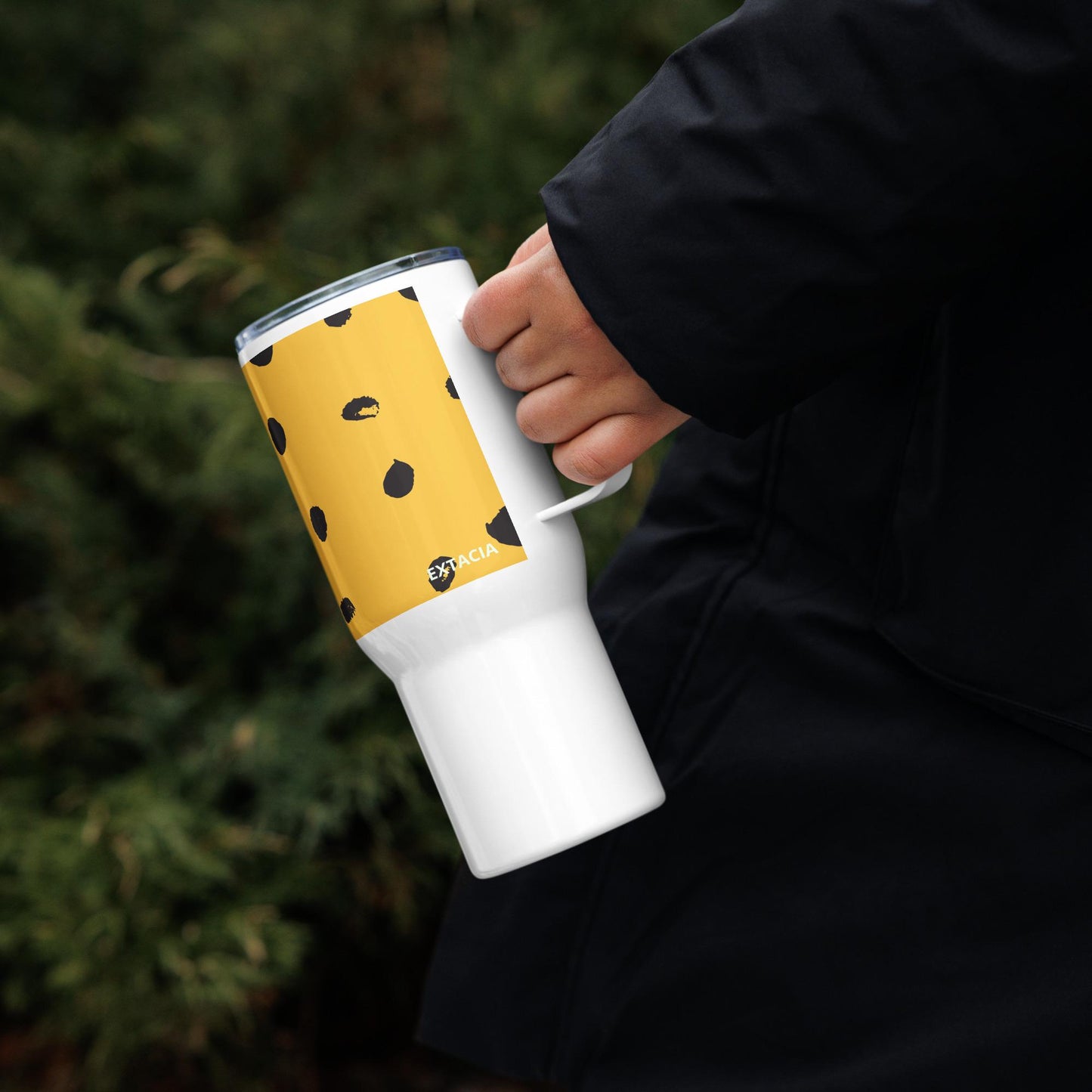 Mug Isotherme Inox - Mug de Voyage Isotherme en Acier Inoxydable avec Anse â Design imprimĂ© animal - THERMOS, gobelet Durable LĂ©ger Ătanche