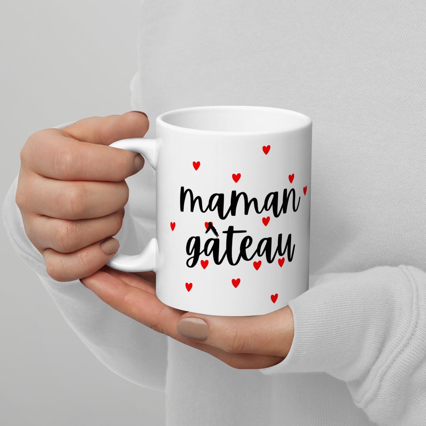 Mug en Céramique – 11, 15 et 20 oz - Tasse Design et Élégante - Maman Gâteau - cadeau femme, maman, mère, bureau déco cuisine