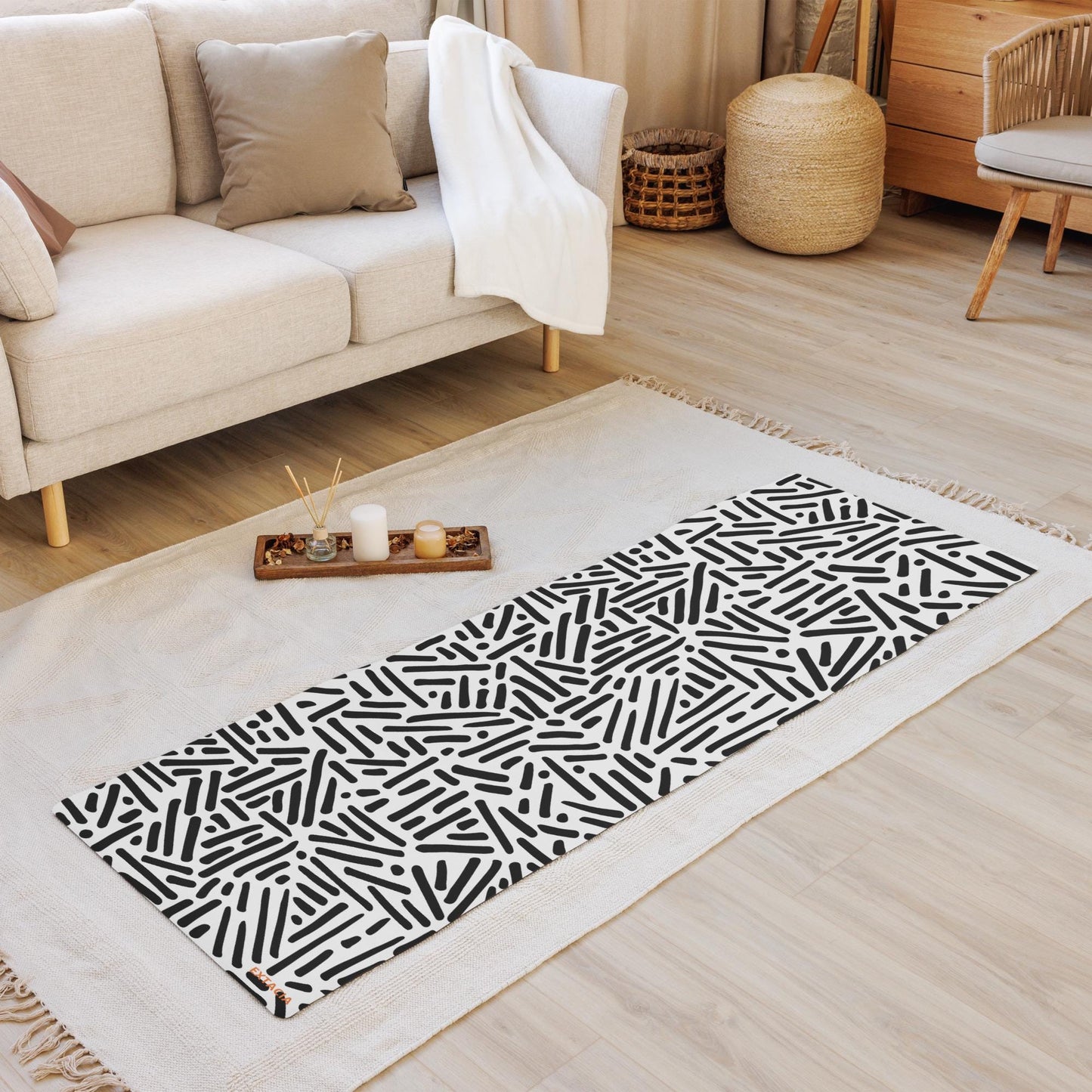 Tapis de sport - Tapis de Yoga - Antidérapant en Microfibre – Léger, Écologique et Durable - Pilates, Fitness, entrainement – cadeau