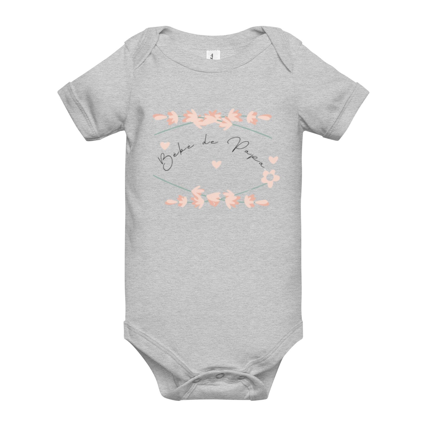 Body Bébé Unisexe 100 % Coton Doux "BEBE DE PAPA" - Manches Courtes, boutons-pression - Personnalisable – Confortable Cadeau fête des pères