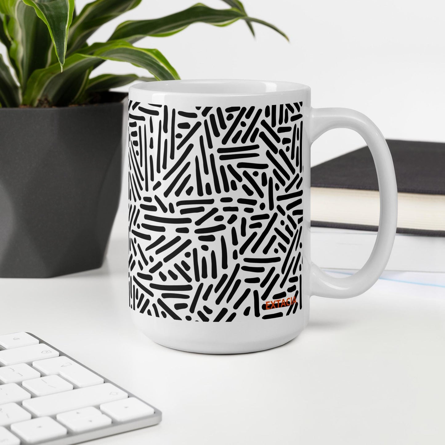 Mug en Céramique – 11, 15 et 20 oz - Tasse Design et Élégante - Design Graphique - Personnalisable - cadeau, bureau, déco cuisine