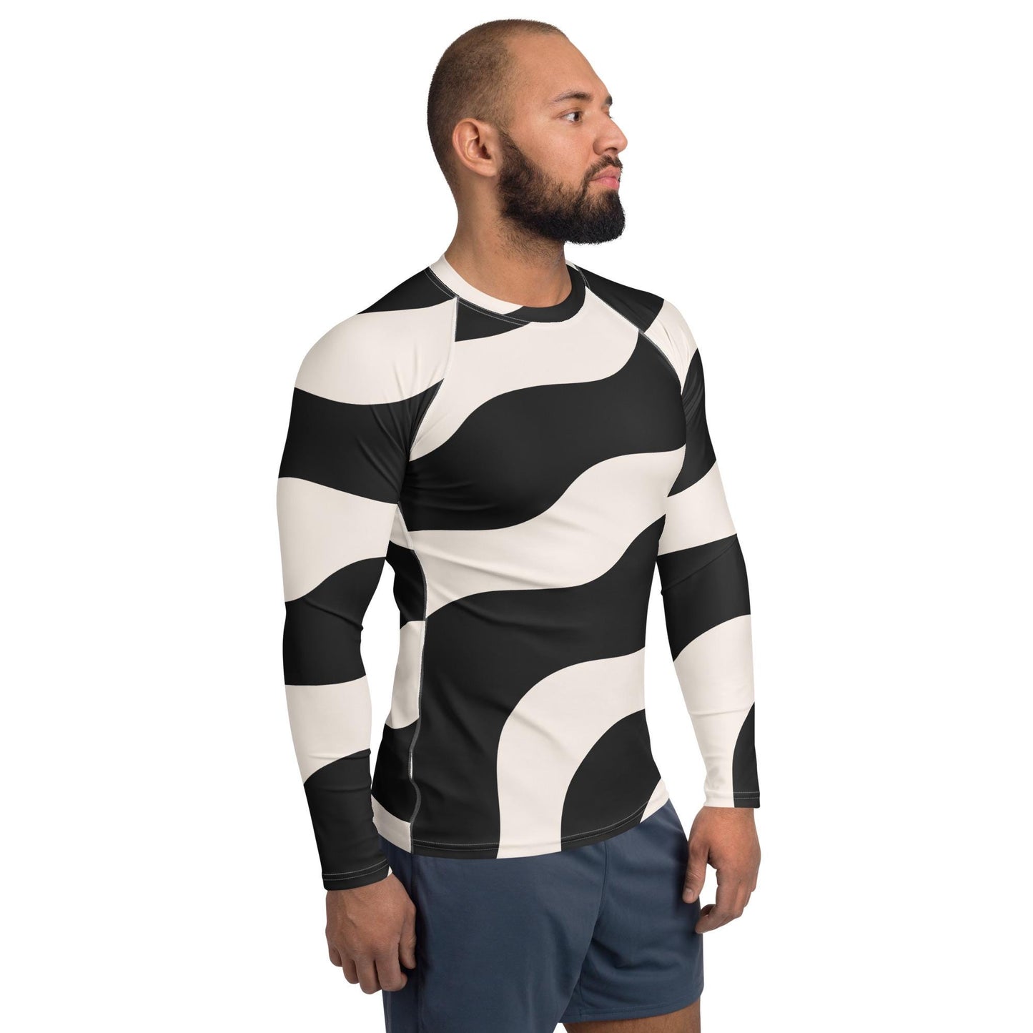 Rash Guard pour Homme en Polyester Recyclé – T-shirt de Compression à manches longues - Durable et écoresponsable, Anti-UV, Séchage Rapide