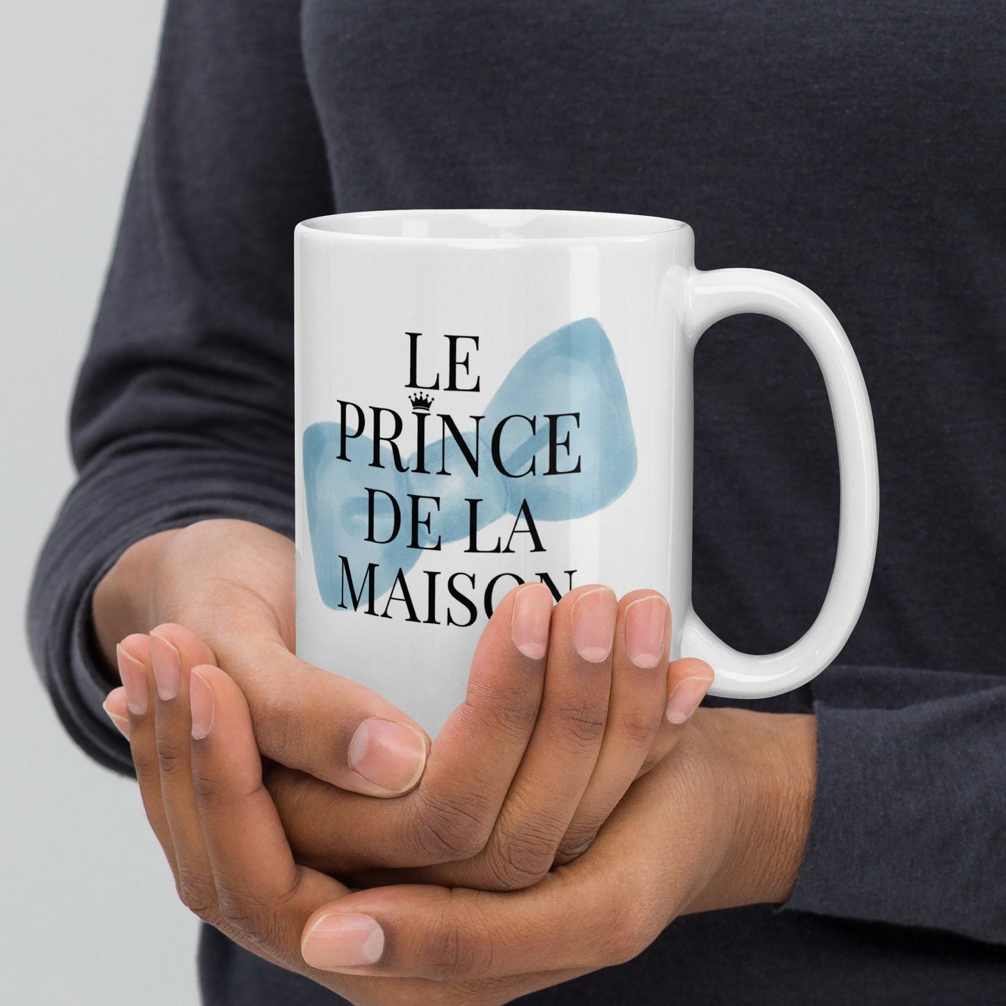 Mug en Céramique "Le prince de la Maison" – Tasse Design et Élégante - 15 oz - bureau, cadeau anniversaire, petit garçon, fête des pères