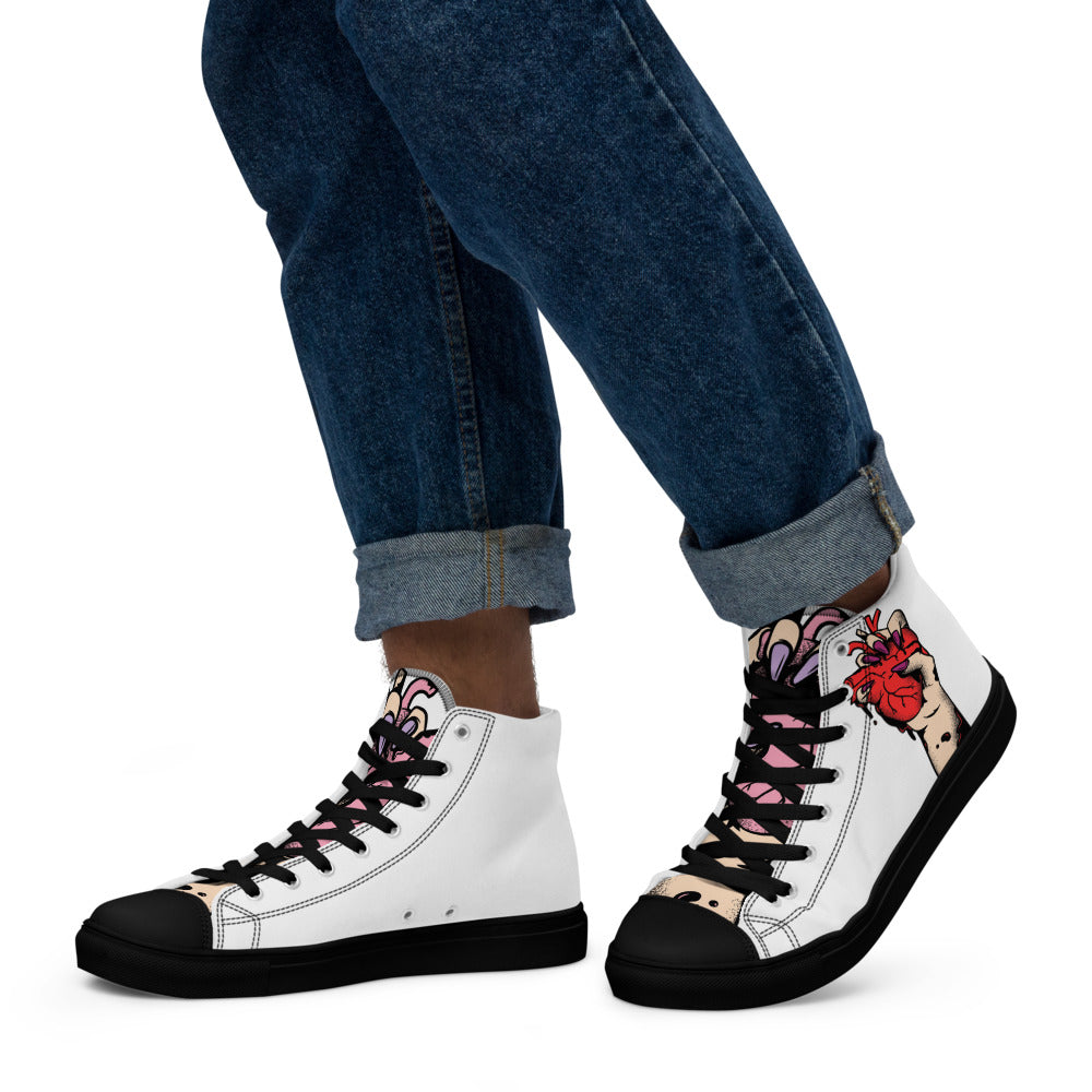 Baskets montantes homme - Couer déjà Pris - semelle noire - portées, maintien de cheville en marche urbaine