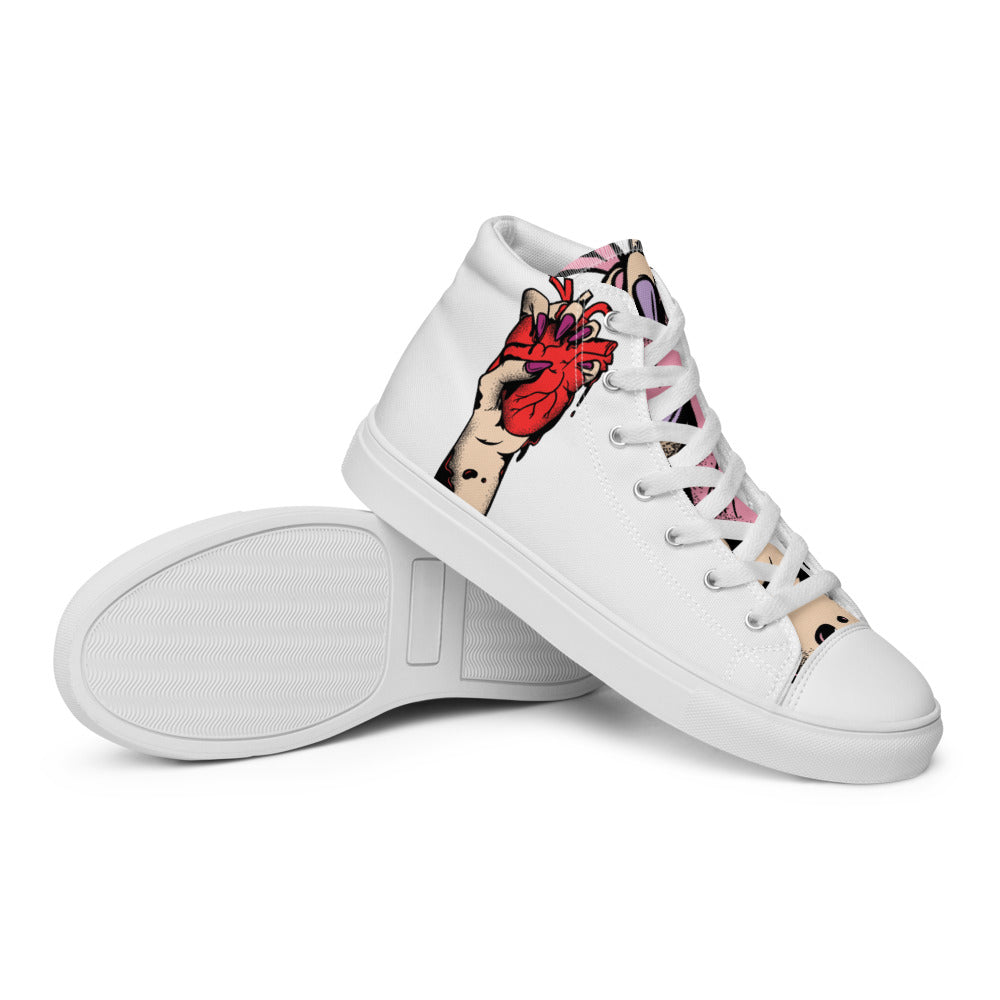 Détail de la semelle extérieure adhérente et coutures de tige - Couer déjà Pris - semelle blanche