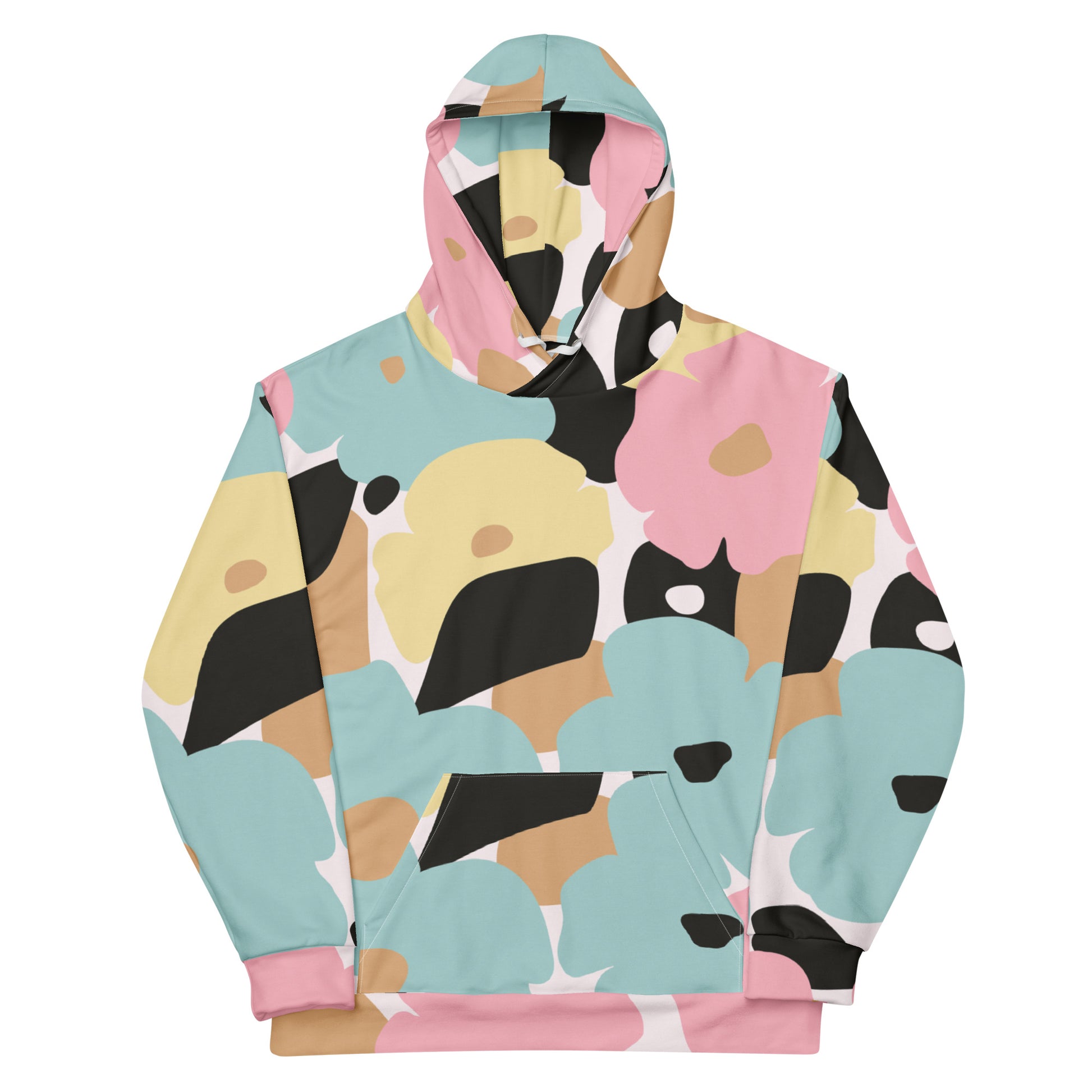 Détail matière polyester recyclé et coutures femme - fleuri, pastel - graphique minimaliste