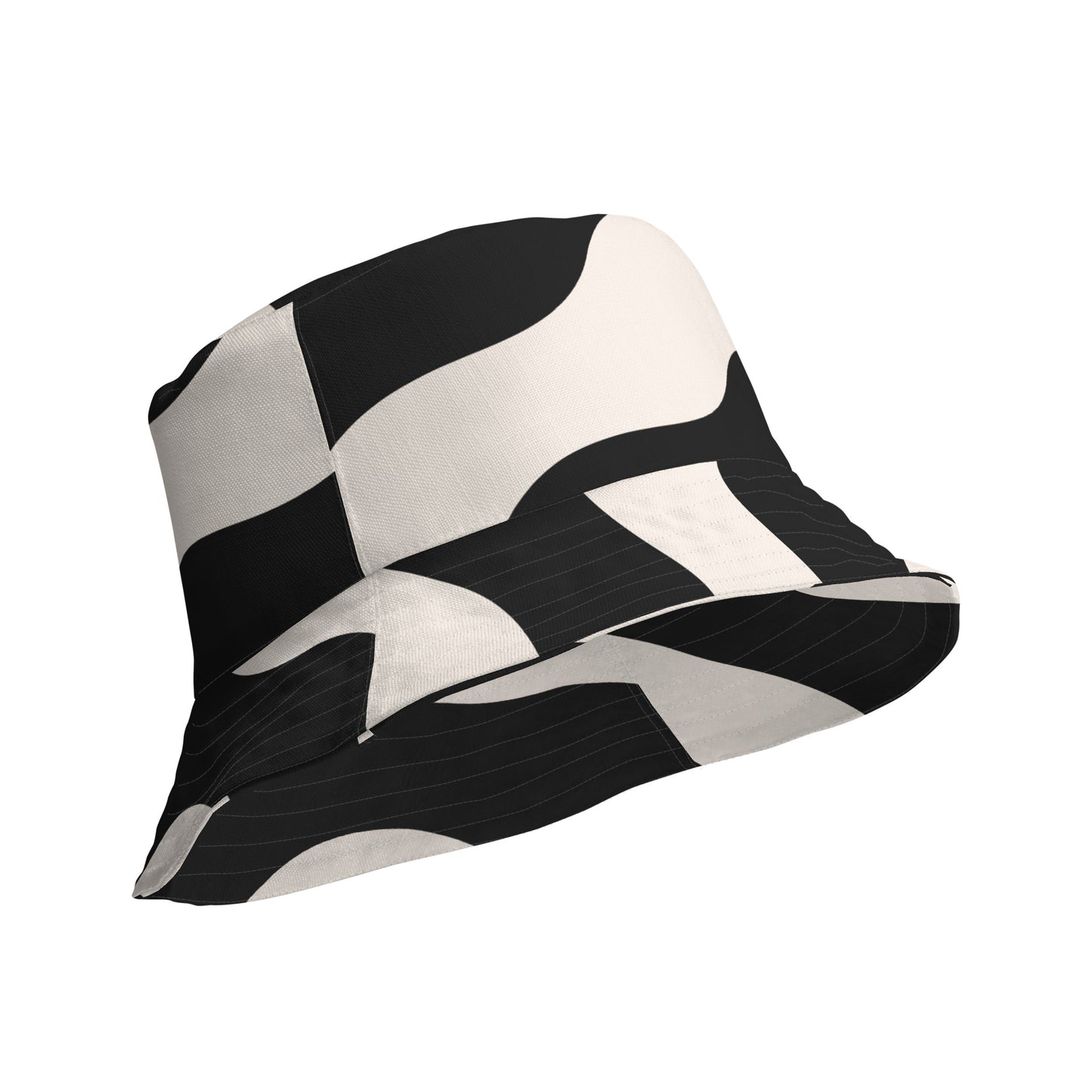 Intérieur et bande de confort, bob –  beige et noir – graphique minimaliste , respirant