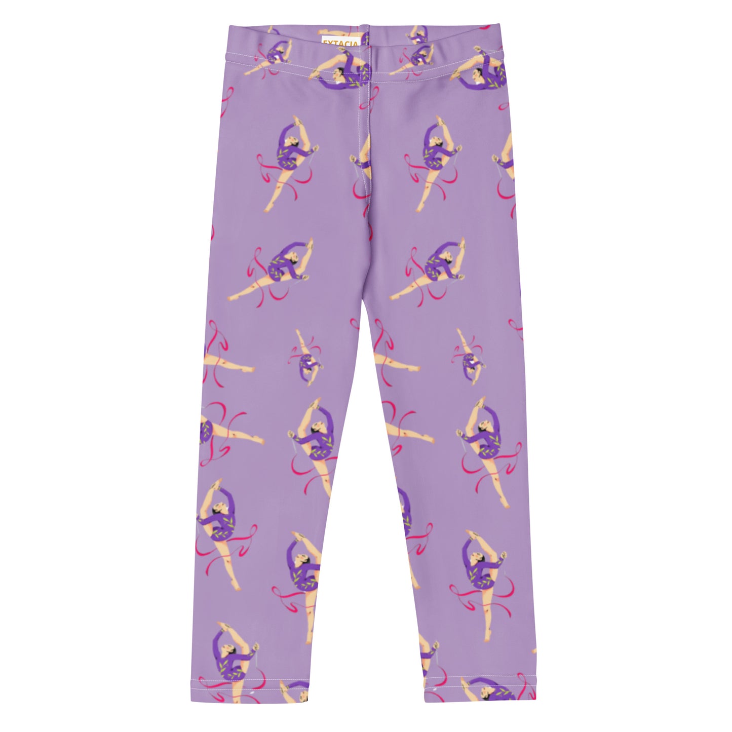 Leggings petite fille – Ourlets et coutures, leggings - lila - motif gymnaste danseuse