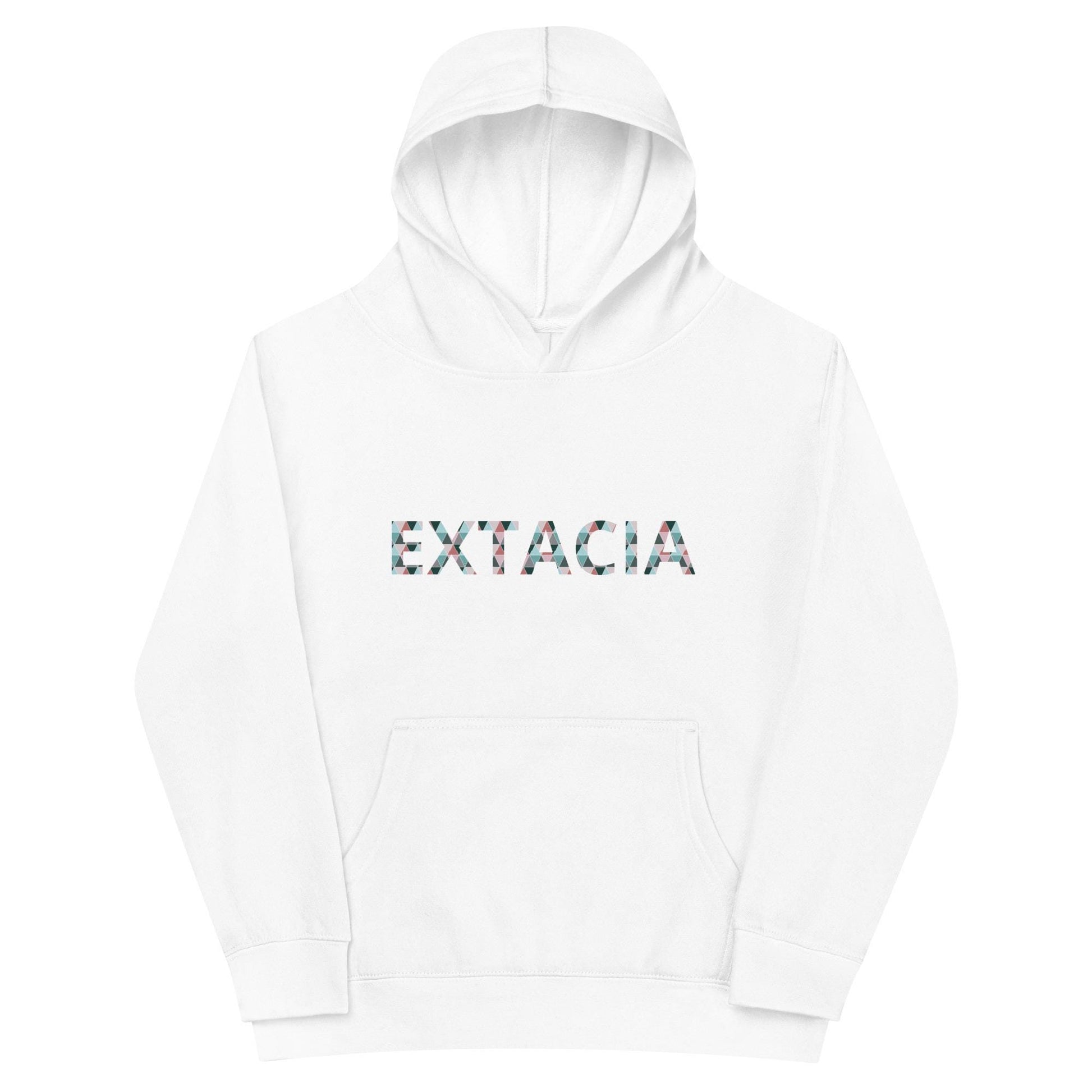 Sweat à capuche petite fille - jeux de gris et rose - motif gymnaste danseuse - blanc - coton-mélange motif imprimé – vue de face, chaud et doux