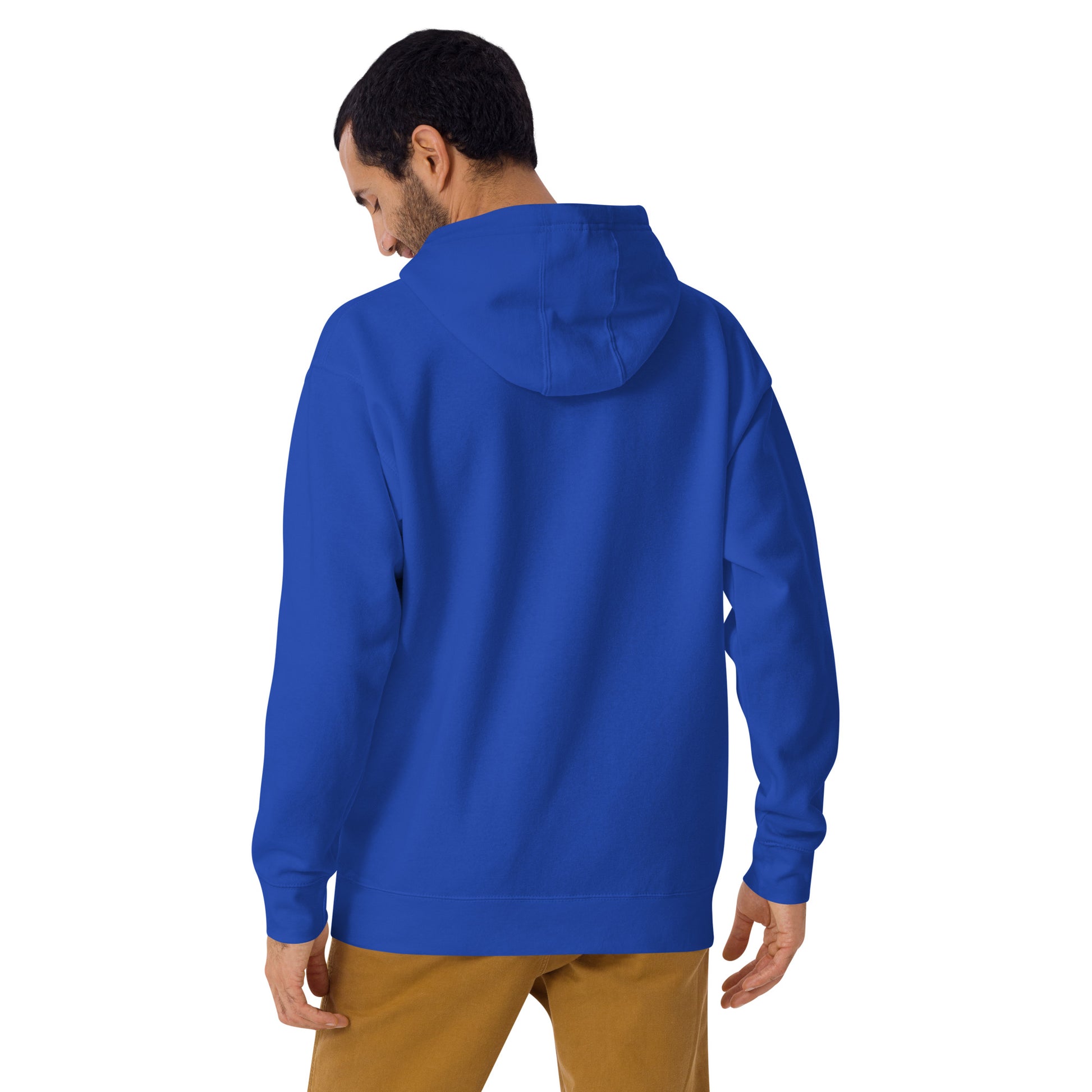 Sweat – dos, tombé et finitions - bleu royal – Coeur déjà pris, rouge - motif brodé - homme
