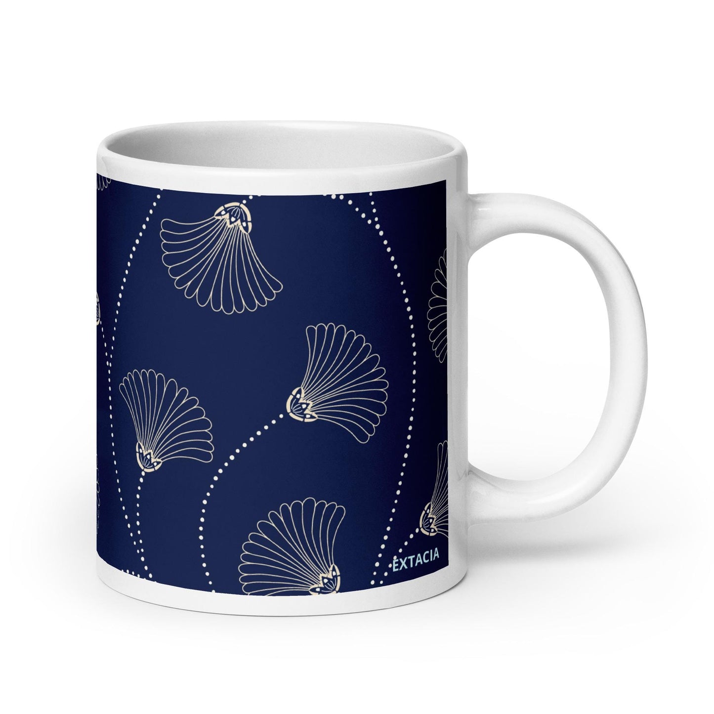 Mug en Céramique – 11, 15 et 20 oz - Tasse Élégante - Design Florale - Personnalisable - cadeau, bureau, déco cuisine, anniversaire, Noël