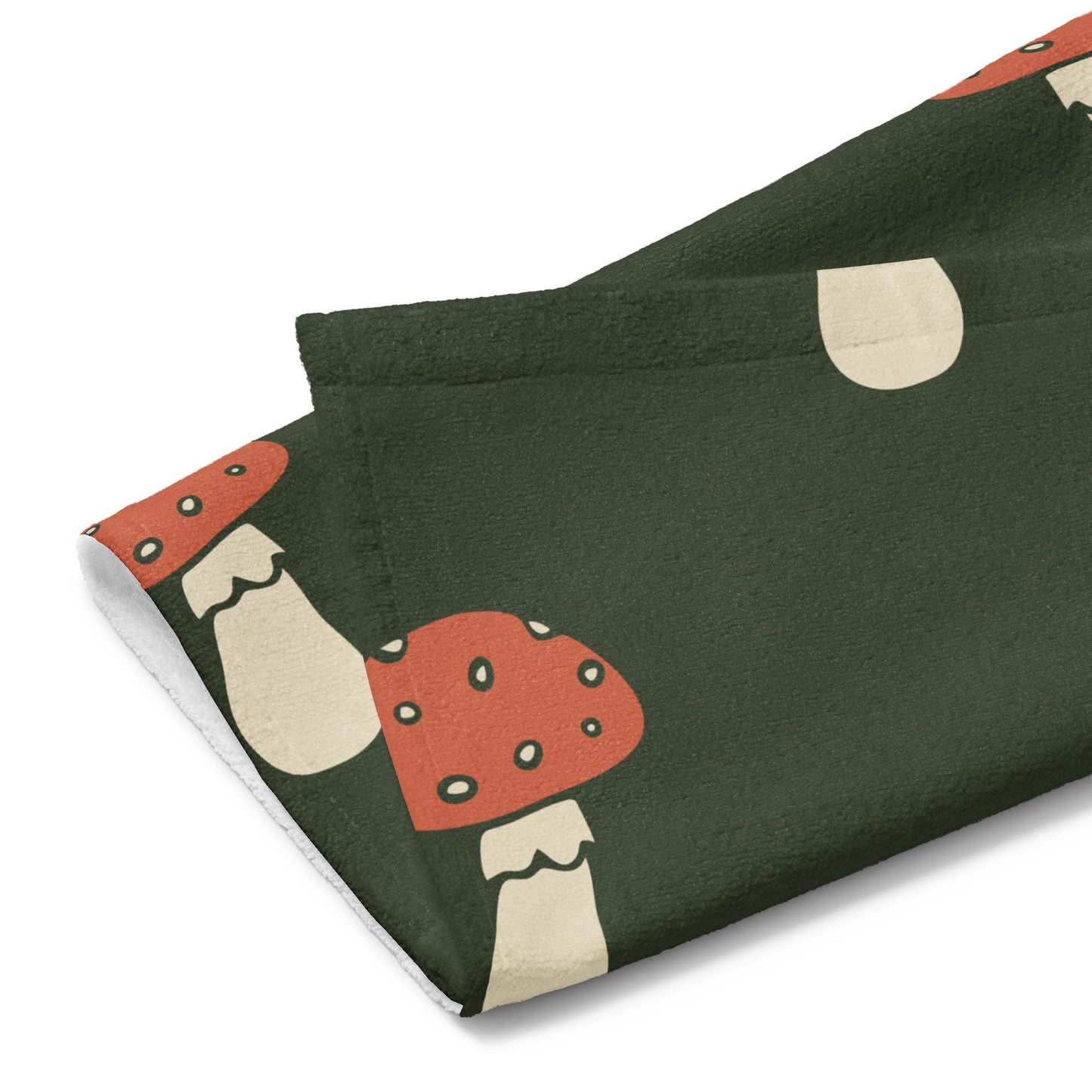 Essuie main en coton – Tissu doux, Absorbant, Personnalisable – Cuisine, Salle de bain, Cadeau Unique - Design Minimaliste Champignons