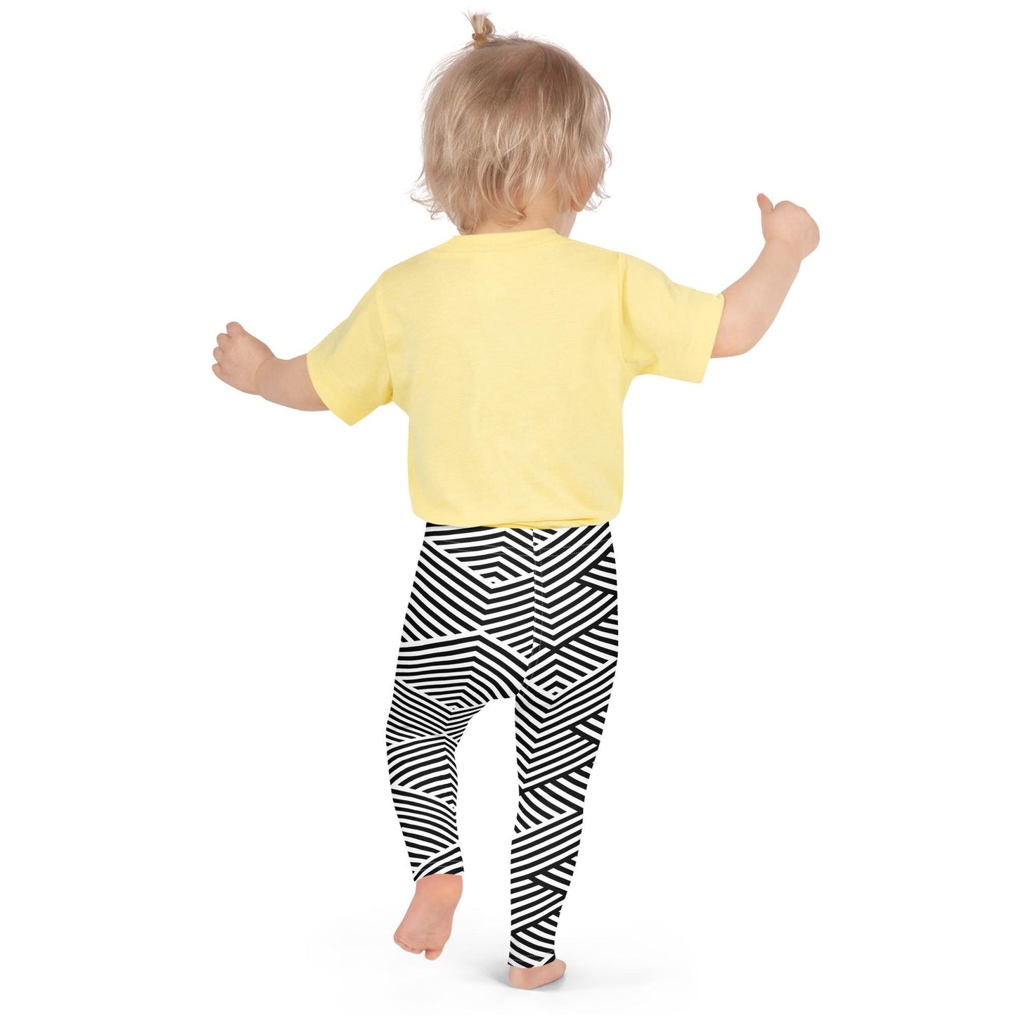 Leggings Bébé et Petite Fille en Polyester Recyclé – Confortable, Doux et Extensible - quotidien, sport, gym, design graphique Minimaliste