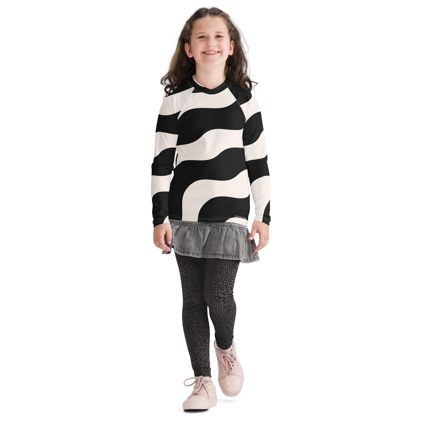 Rash Guard Fille Adolescente – T-Shirt de Compression Anti-UV Ado, Séchage Rapide, cadeau, anniversaire, Sport, Natation et Surf Gymnastique
