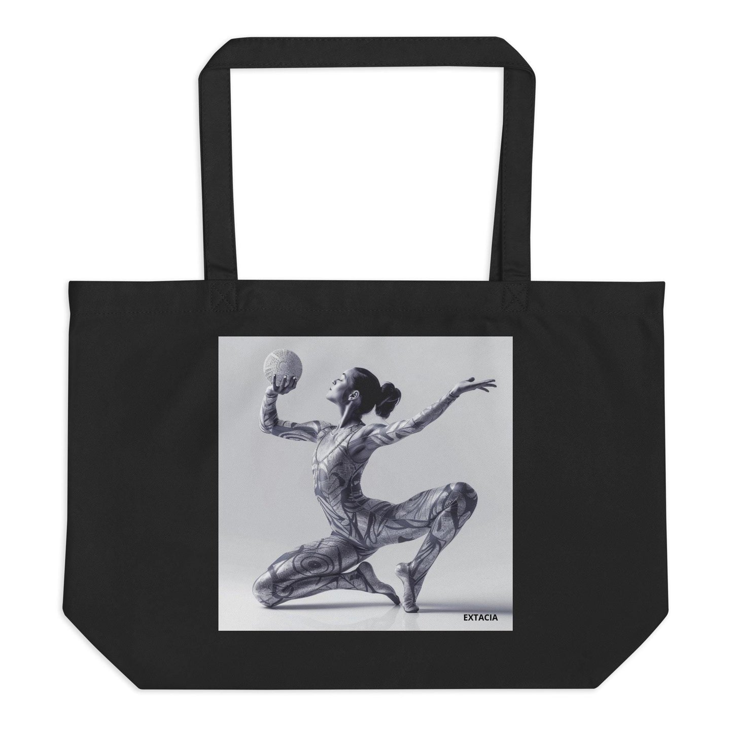 Grand Cabas en toile 100% Coton Biologique - Personnalisable – Gymnaste, Danseuse - Grand Tote Bag éco responsable, cadeau pratique, durable