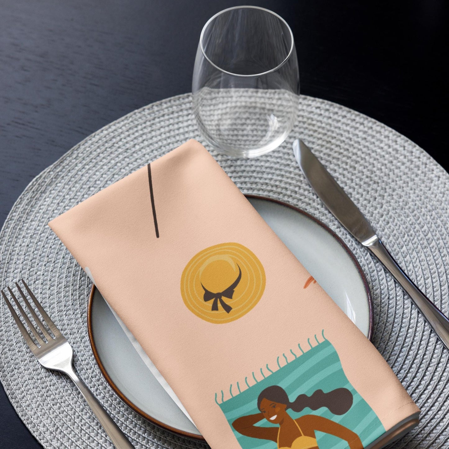 Lot de 4 Serviettes de Table en Tissu – Carrées, Lavables en Machine, Résistantes et Réutilisables - Design, Élégants, Décoration de Table